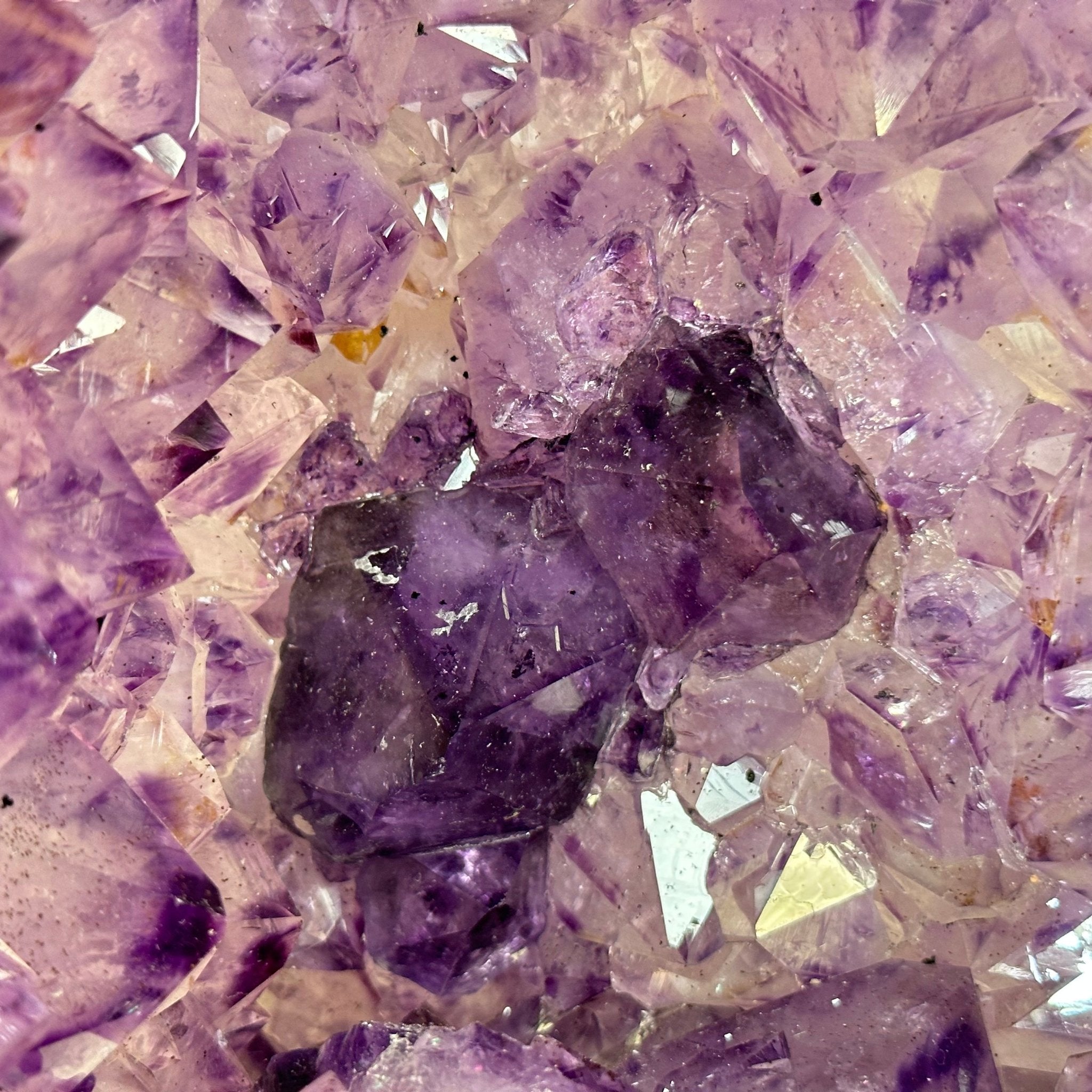 Extra Quality Polished Brazilian Amethyst Cathedral, 102.1 lbs & 18.3" tall Model #5602-0045 by Brazil Gems - Brazil GemsBrazil GemsExtra Quality Polished Brazilian Amethyst Cathedral, 102.1 lbs & 18.3" tall Model #5602-0045 by Brazil GemsPolished Cathedrals5602-0045