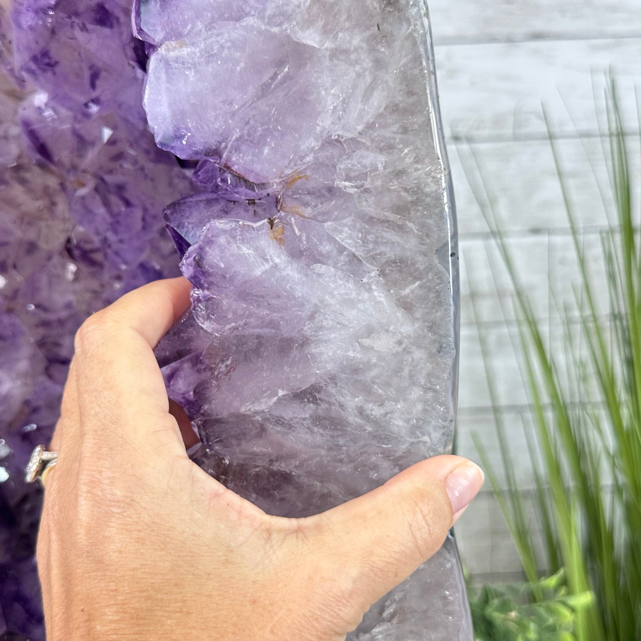 Extra Quality Polished Brazilian Amethyst Cathedral, 102.1 lbs & 18.3" tall Model #5602-0045 by Brazil Gems - Brazil GemsBrazil GemsExtra Quality Polished Brazilian Amethyst Cathedral, 102.1 lbs & 18.3" tall Model #5602-0045 by Brazil GemsPolished Cathedrals5602-0045