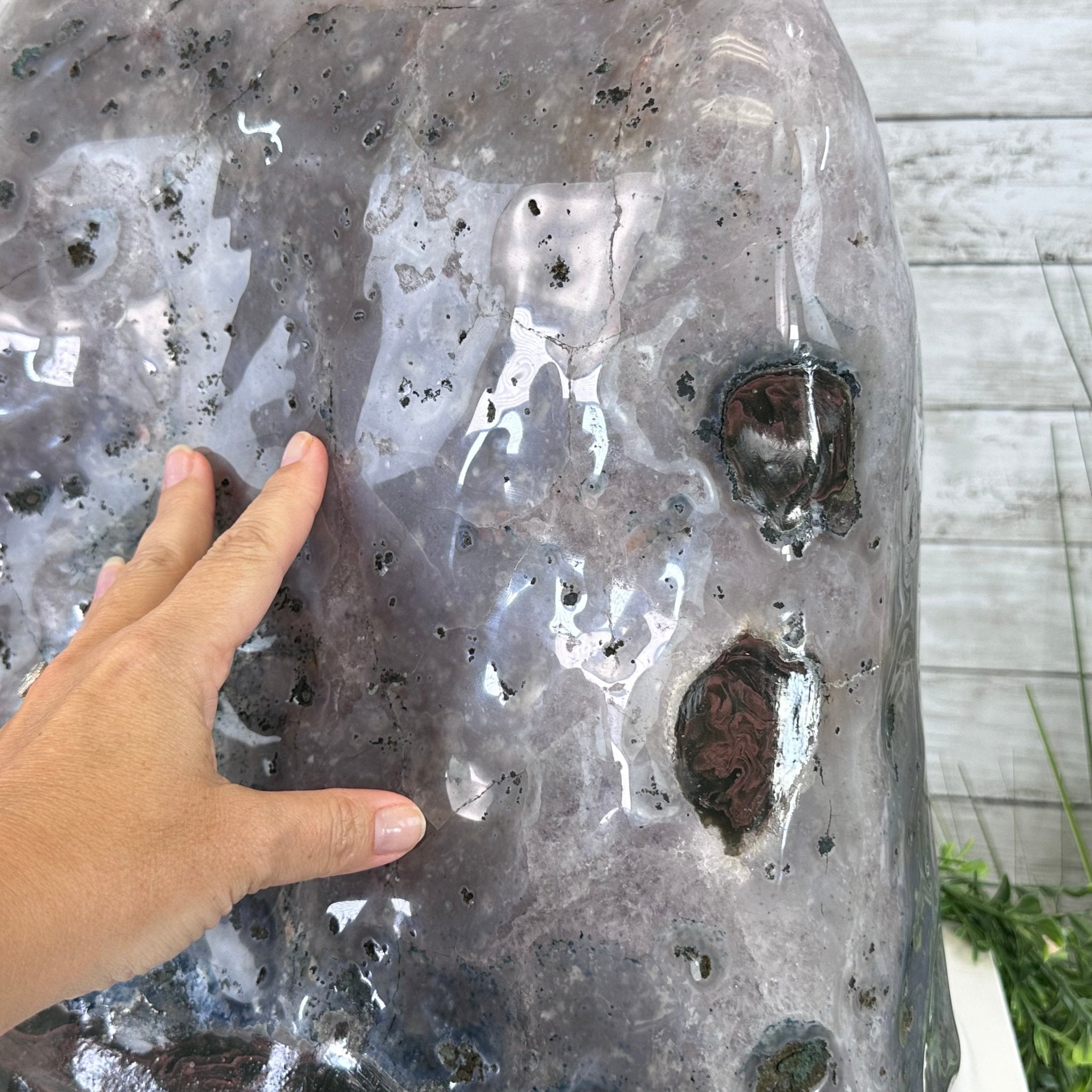 Extra Quality Polished Brazilian Amethyst Cathedral, 102.1 lbs & 18.3" tall Model #5602-0045 by Brazil Gems - Brazil GemsBrazil GemsExtra Quality Polished Brazilian Amethyst Cathedral, 102.1 lbs & 18.3" tall Model #5602-0045 by Brazil GemsPolished Cathedrals5602-0045