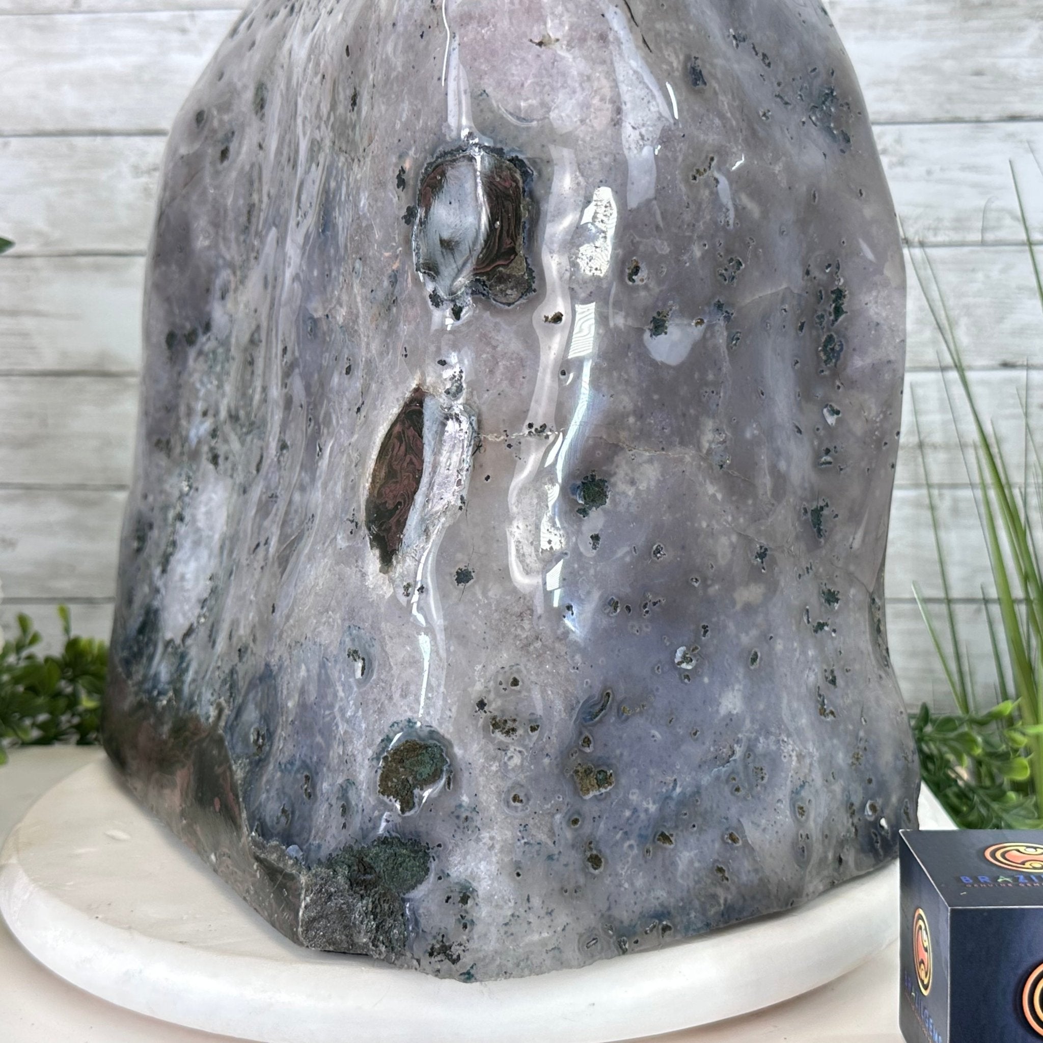 Extra Quality Polished Brazilian Amethyst Cathedral, 102.1 lbs & 18.3" tall Model #5602-0045 by Brazil Gems - Brazil GemsBrazil GemsExtra Quality Polished Brazilian Amethyst Cathedral, 102.1 lbs & 18.3" tall Model #5602-0045 by Brazil GemsPolished Cathedrals5602-0045