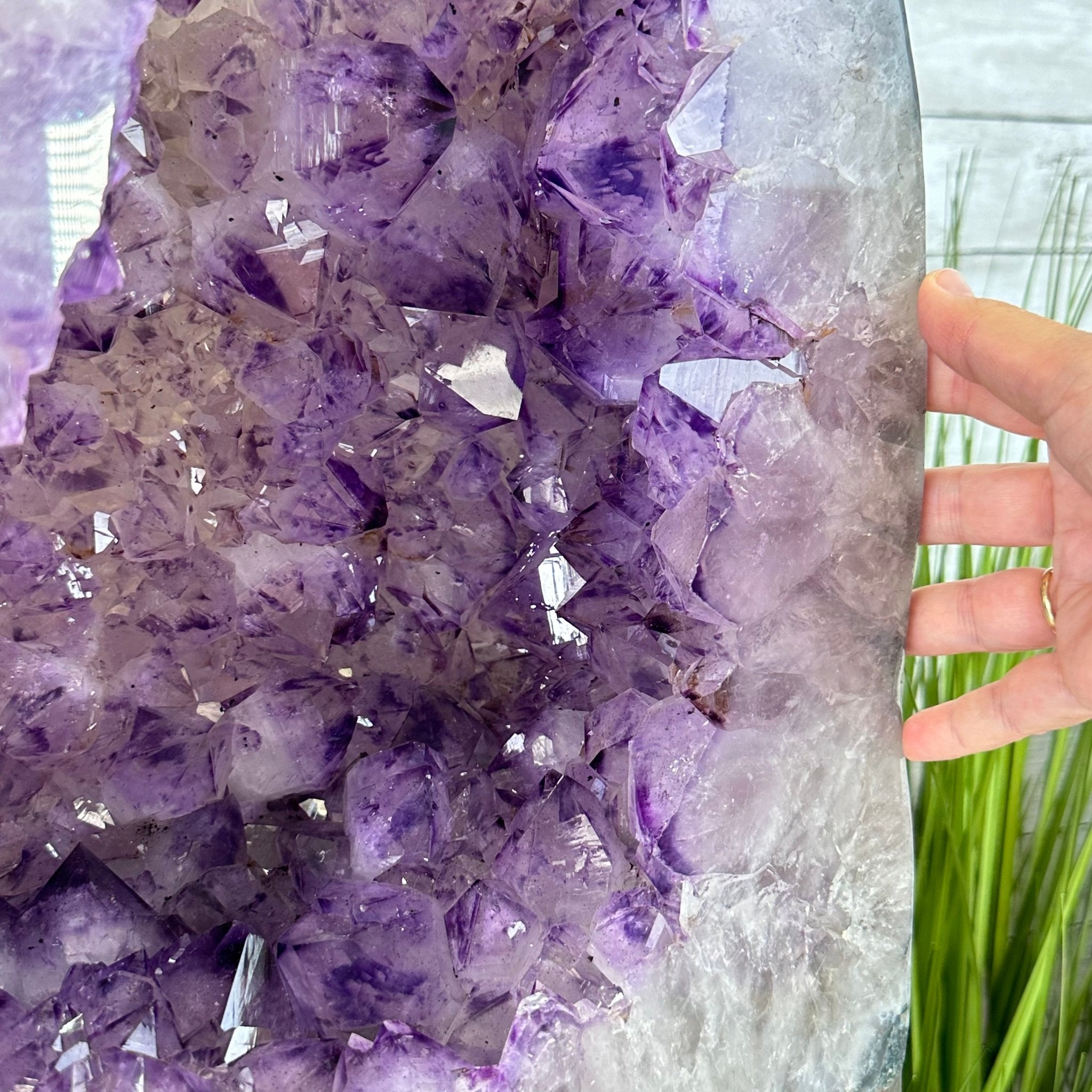 Extra Quality Polished Brazilian Amethyst Cathedral, 102.1 lbs & 18.3" tall Model #5602-0045 by Brazil Gems - Brazil GemsBrazil GemsExtra Quality Polished Brazilian Amethyst Cathedral, 102.1 lbs & 18.3" tall Model #5602-0045 by Brazil GemsPolished Cathedrals5602-0045