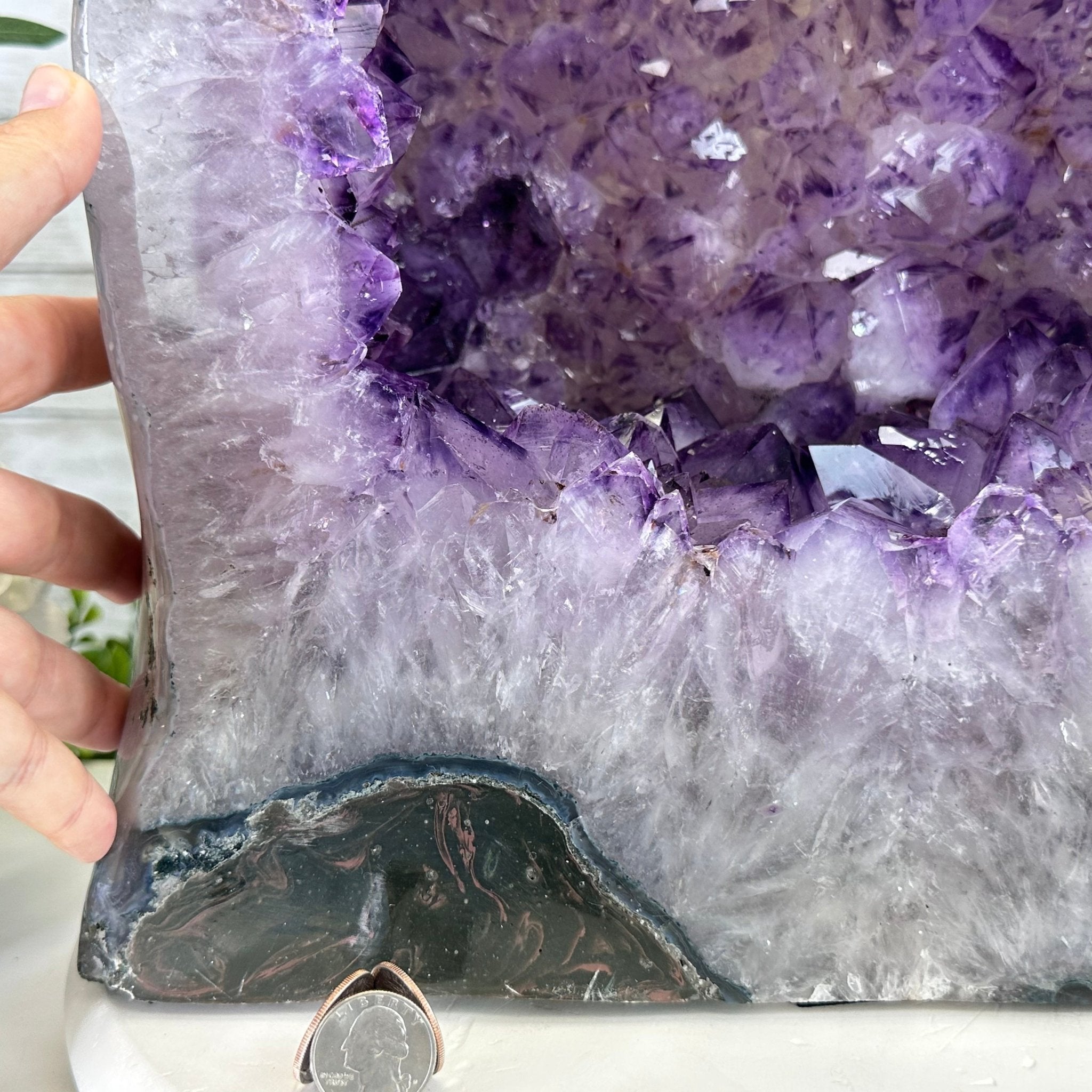 Extra Quality Polished Brazilian Amethyst Cathedral, 102.1 lbs & 18.3" tall Model #5602-0045 by Brazil Gems - Brazil GemsBrazil GemsExtra Quality Polished Brazilian Amethyst Cathedral, 102.1 lbs & 18.3" tall Model #5602-0045 by Brazil GemsPolished Cathedrals5602-0045