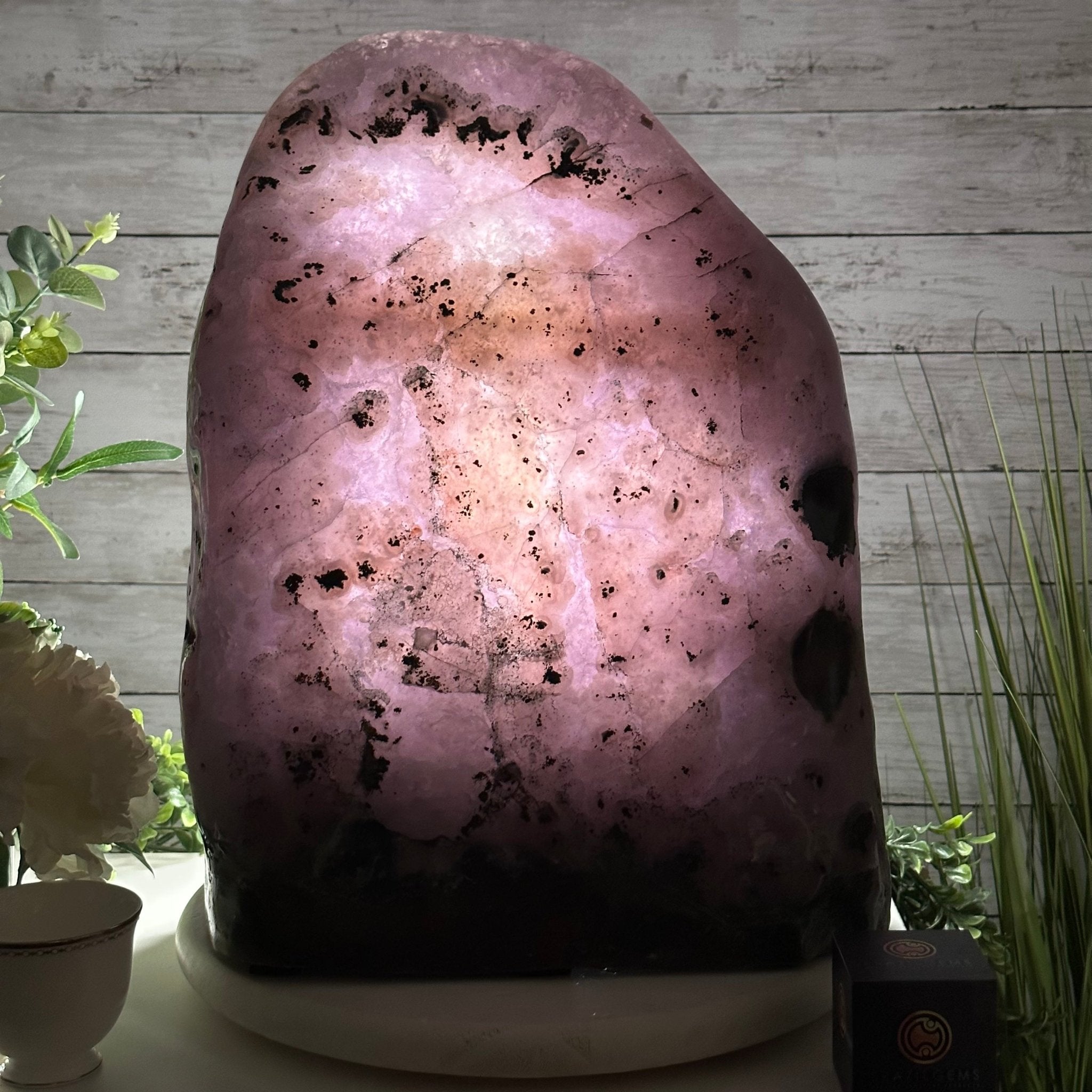 Extra Quality Polished Brazilian Amethyst Cathedral, 102.1 lbs & 18.3" tall Model #5602-0045 by Brazil Gems - Brazil GemsBrazil GemsExtra Quality Polished Brazilian Amethyst Cathedral, 102.1 lbs & 18.3" tall Model #5602-0045 by Brazil GemsPolished Cathedrals5602-0045