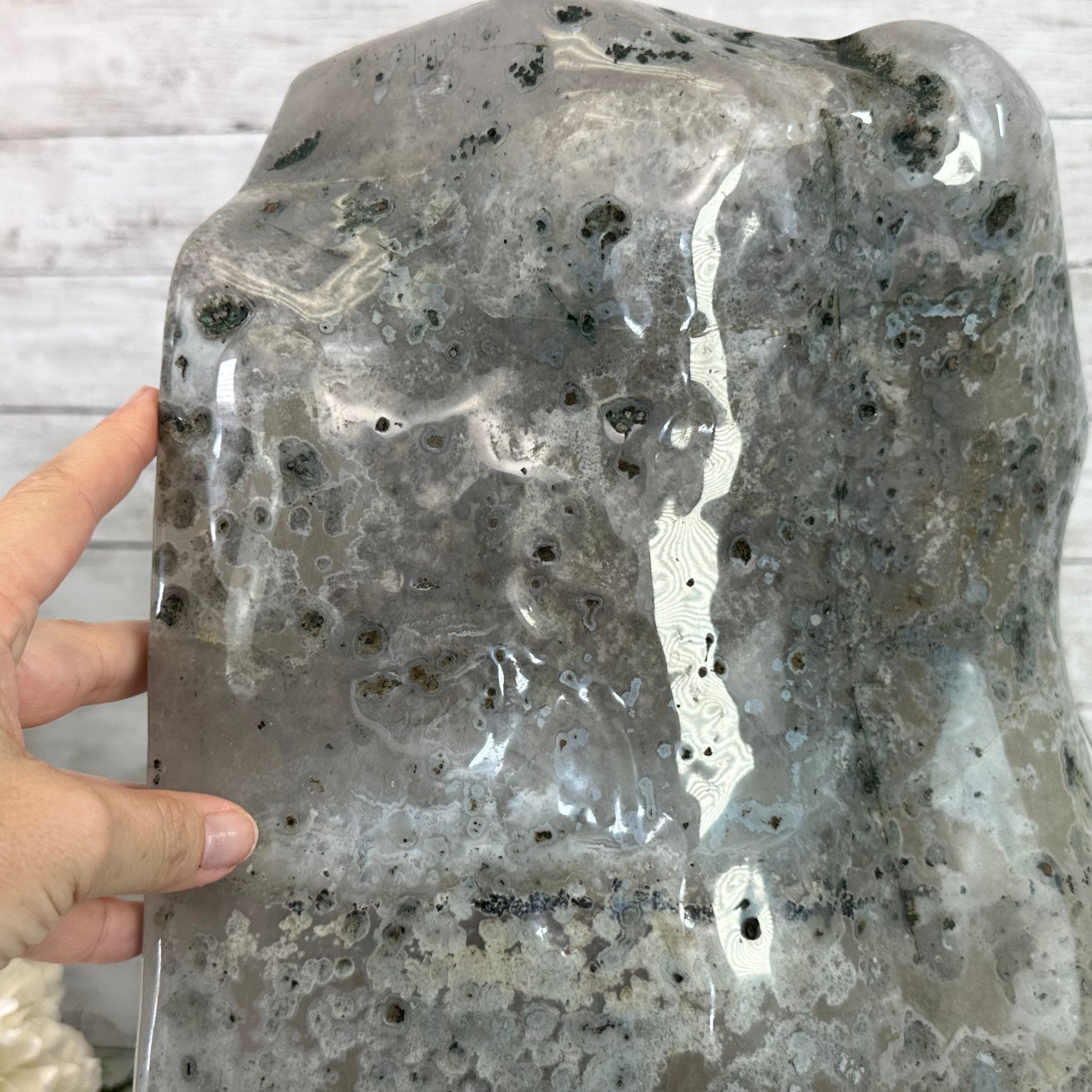 Extra Quality Polished Brazilian Amethyst Cathedral, 103.3 lbs & 18.9" tall Model #5602-0199 by Brazil Gems - Brazil GemsBrazil GemsExtra Quality Polished Brazilian Amethyst Cathedral, 103.3 lbs & 18.9" tall Model #5602-0199 by Brazil GemsPolished Cathedrals5602-0199