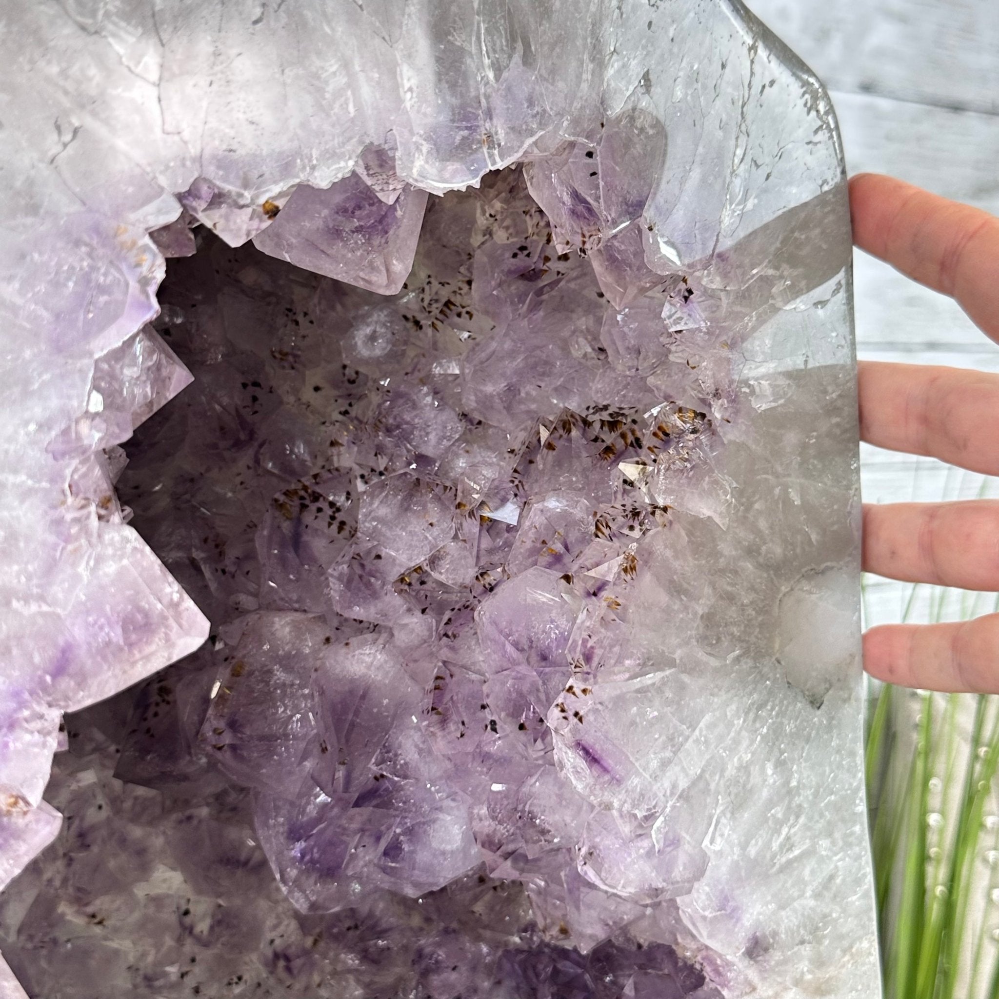 Extra Quality Polished Brazilian Amethyst Cathedral, 103.3 lbs & 18.9" tall Model #5602-0199 by Brazil Gems - Brazil GemsBrazil GemsExtra Quality Polished Brazilian Amethyst Cathedral, 103.3 lbs & 18.9" tall Model #5602-0199 by Brazil GemsPolished Cathedrals5602-0199