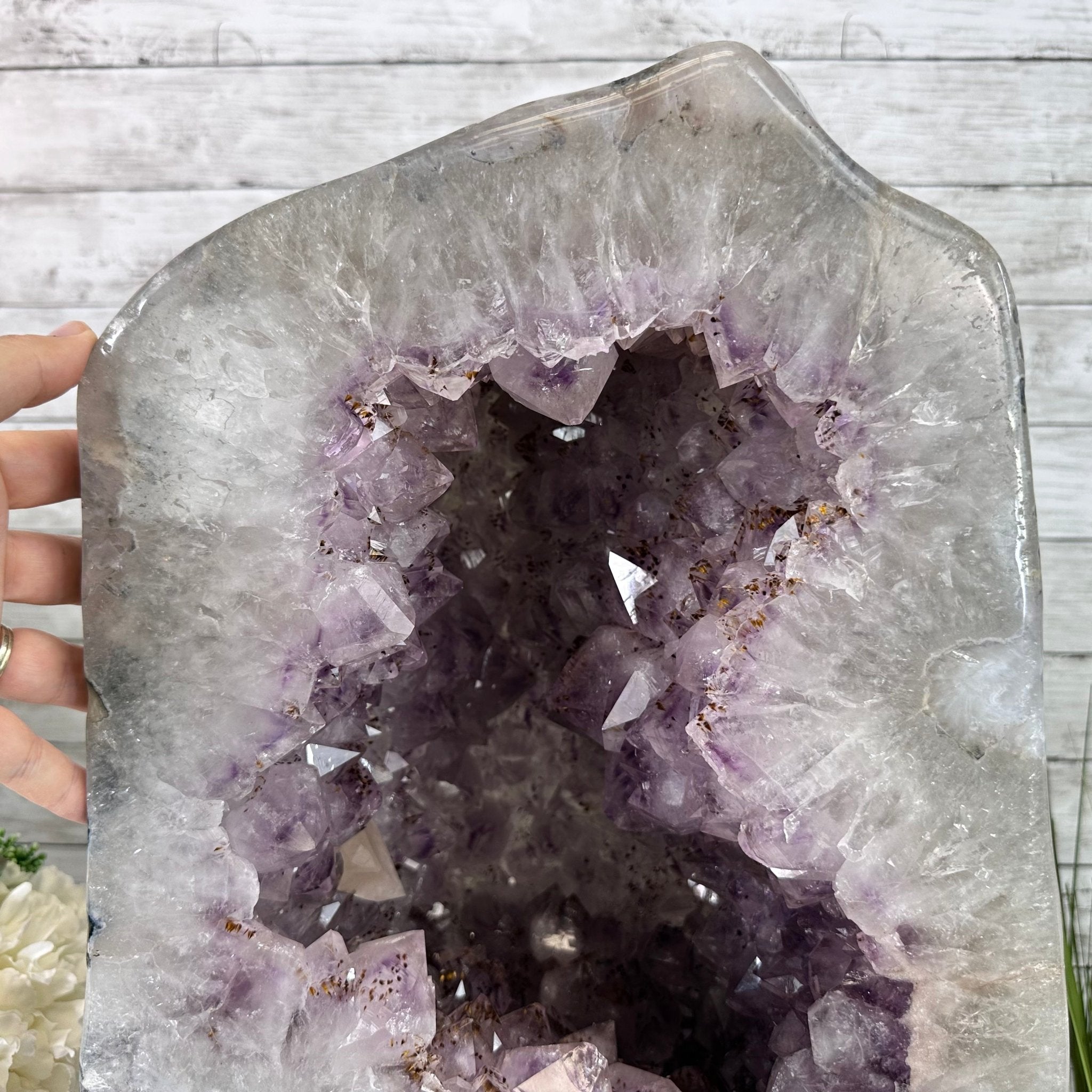 Extra Quality Polished Brazilian Amethyst Cathedral, 103.3 lbs & 18.9" tall Model #5602-0199 by Brazil Gems - Brazil GemsBrazil GemsExtra Quality Polished Brazilian Amethyst Cathedral, 103.3 lbs & 18.9" tall Model #5602-0199 by Brazil GemsPolished Cathedrals5602-0199