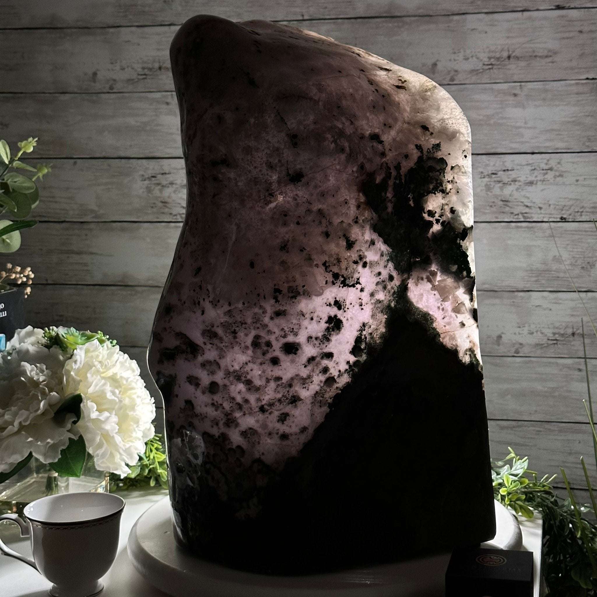 Extra Quality Polished Brazilian Amethyst Cathedral, 103.3 lbs & 18.9" tall Model #5602-0199 by Brazil Gems - Brazil GemsBrazil GemsExtra Quality Polished Brazilian Amethyst Cathedral, 103.3 lbs & 18.9" tall Model #5602-0199 by Brazil GemsPolished Cathedrals5602-0199