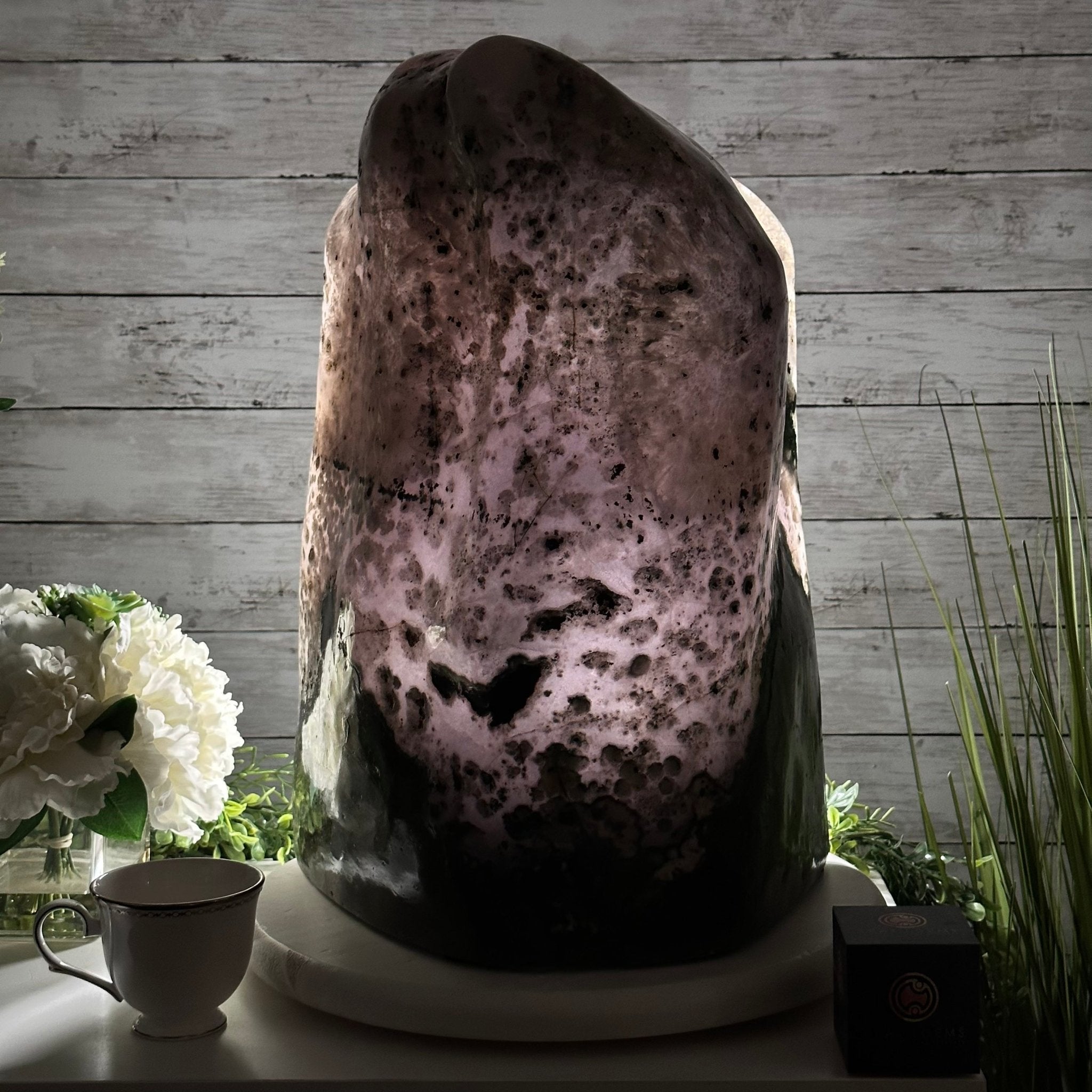 Extra Quality Polished Brazilian Amethyst Cathedral, 103.3 lbs & 18.9" tall Model #5602-0199 by Brazil Gems - Brazil GemsBrazil GemsExtra Quality Polished Brazilian Amethyst Cathedral, 103.3 lbs & 18.9" tall Model #5602-0199 by Brazil GemsPolished Cathedrals5602-0199