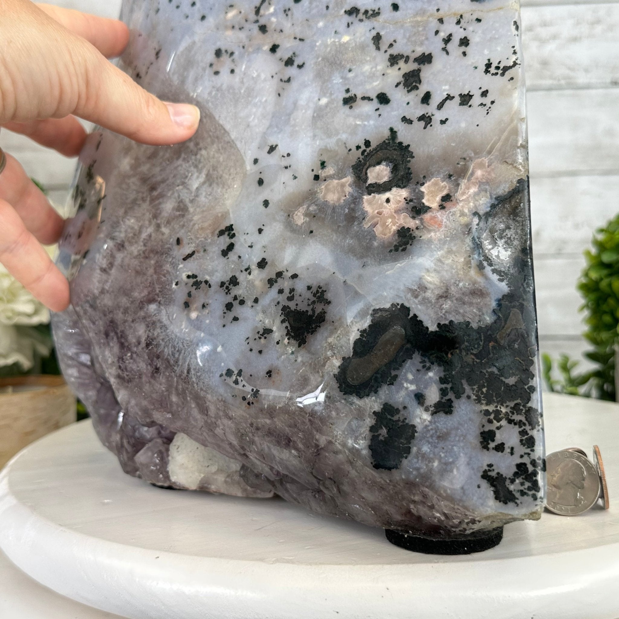 Extra Quality Polished Brazilian Amethyst Cathedral, 104.8 lbs & 24.5" tall Model #5602-0165 by Brazil Gems - Brazil GemsBrazil GemsExtra Quality Polished Brazilian Amethyst Cathedral, 104.8 lbs & 24.5" tall Model #5602-0165 by Brazil GemsPolished Cathedrals5602-0165