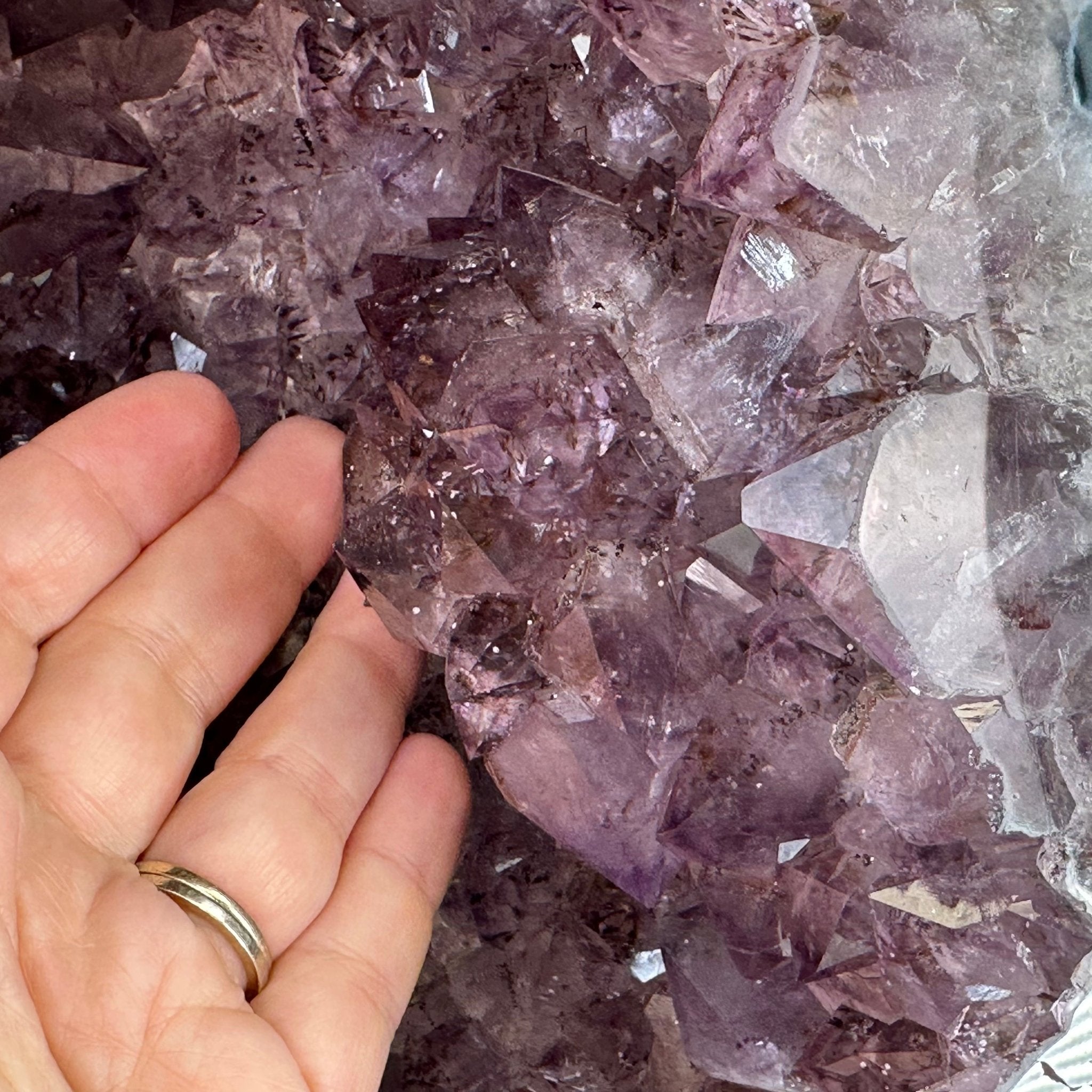 Extra Quality Polished Brazilian Amethyst Cathedral, 104.8 lbs & 24.5" tall Model #5602-0165 by Brazil Gems - Brazil GemsBrazil GemsExtra Quality Polished Brazilian Amethyst Cathedral, 104.8 lbs & 24.5" tall Model #5602-0165 by Brazil GemsPolished Cathedrals5602-0165