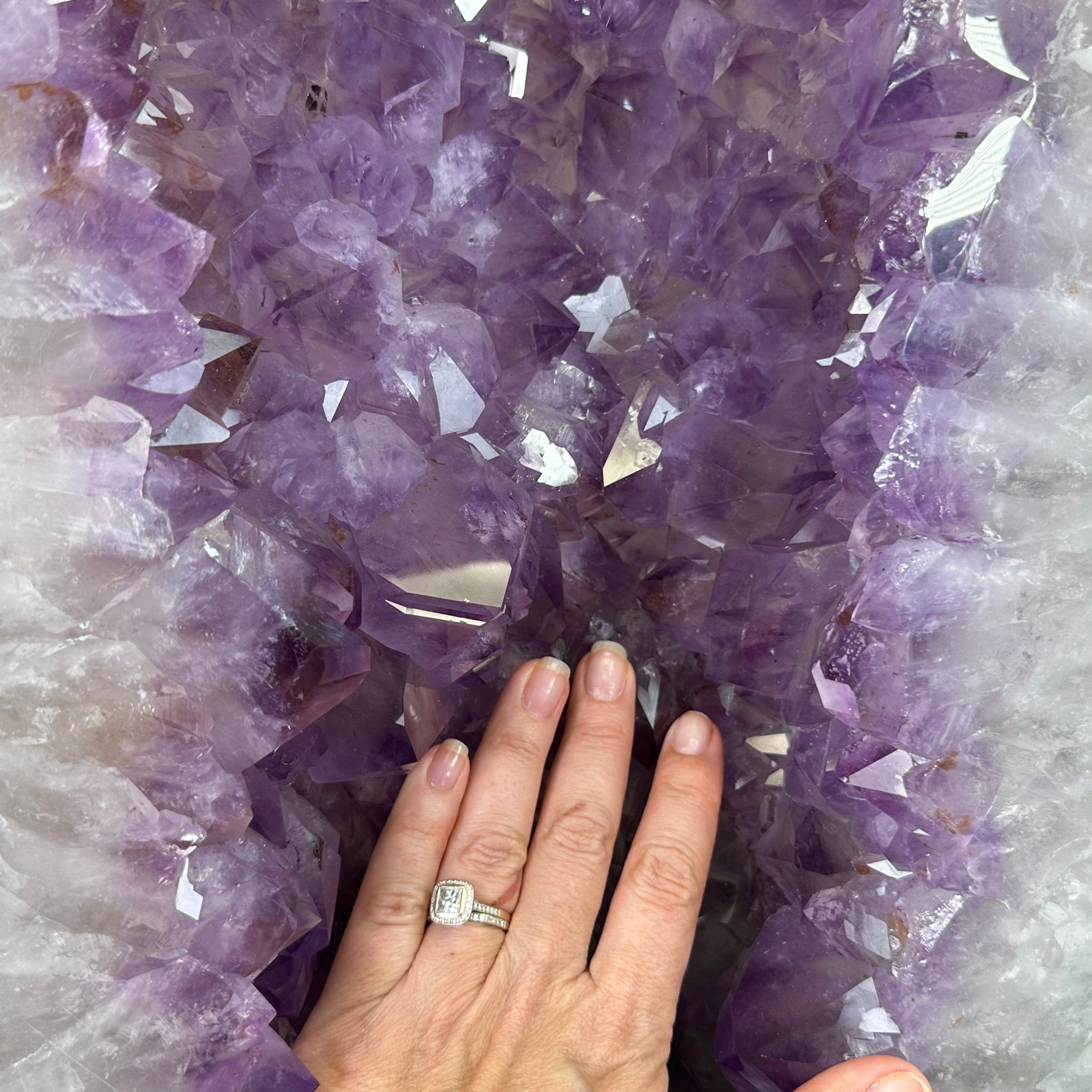 Extra Quality Polished Brazilian Amethyst Cathedral, 106.6 lbs & 23.75" tall Model #5602-0030 by Brazil Gems - Brazil GemsBrazil GemsExtra Quality Polished Brazilian Amethyst Cathedral, 106.6 lbs & 23.75" tall Model #5602-0030 by Brazil GemsPolished Cathedrals5602-0030