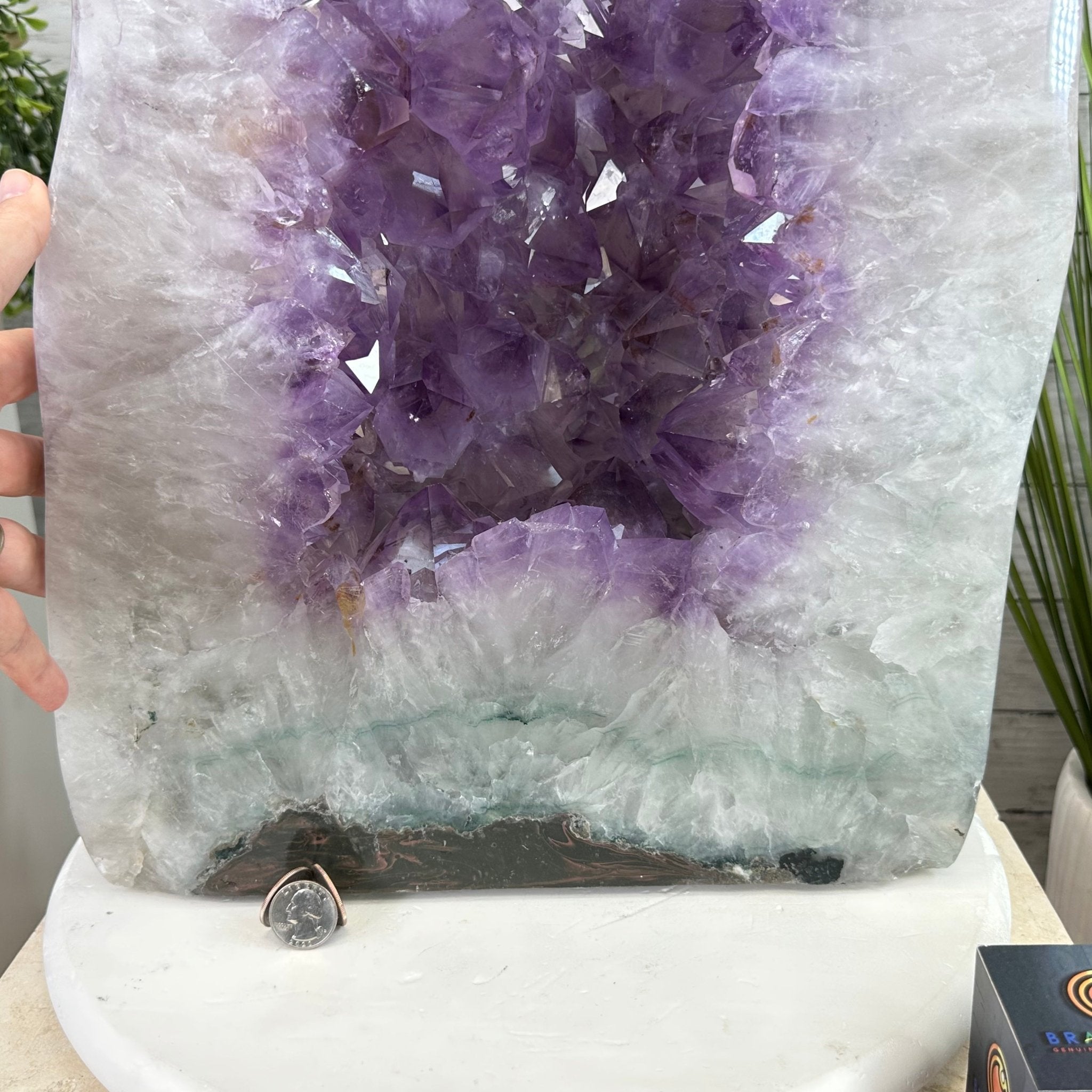 Extra Quality Polished Brazilian Amethyst Cathedral, 106.6 lbs & 23.75" tall Model #5602-0030 by Brazil Gems - Brazil GemsBrazil GemsExtra Quality Polished Brazilian Amethyst Cathedral, 106.6 lbs & 23.75" tall Model #5602-0030 by Brazil GemsPolished Cathedrals5602-0030