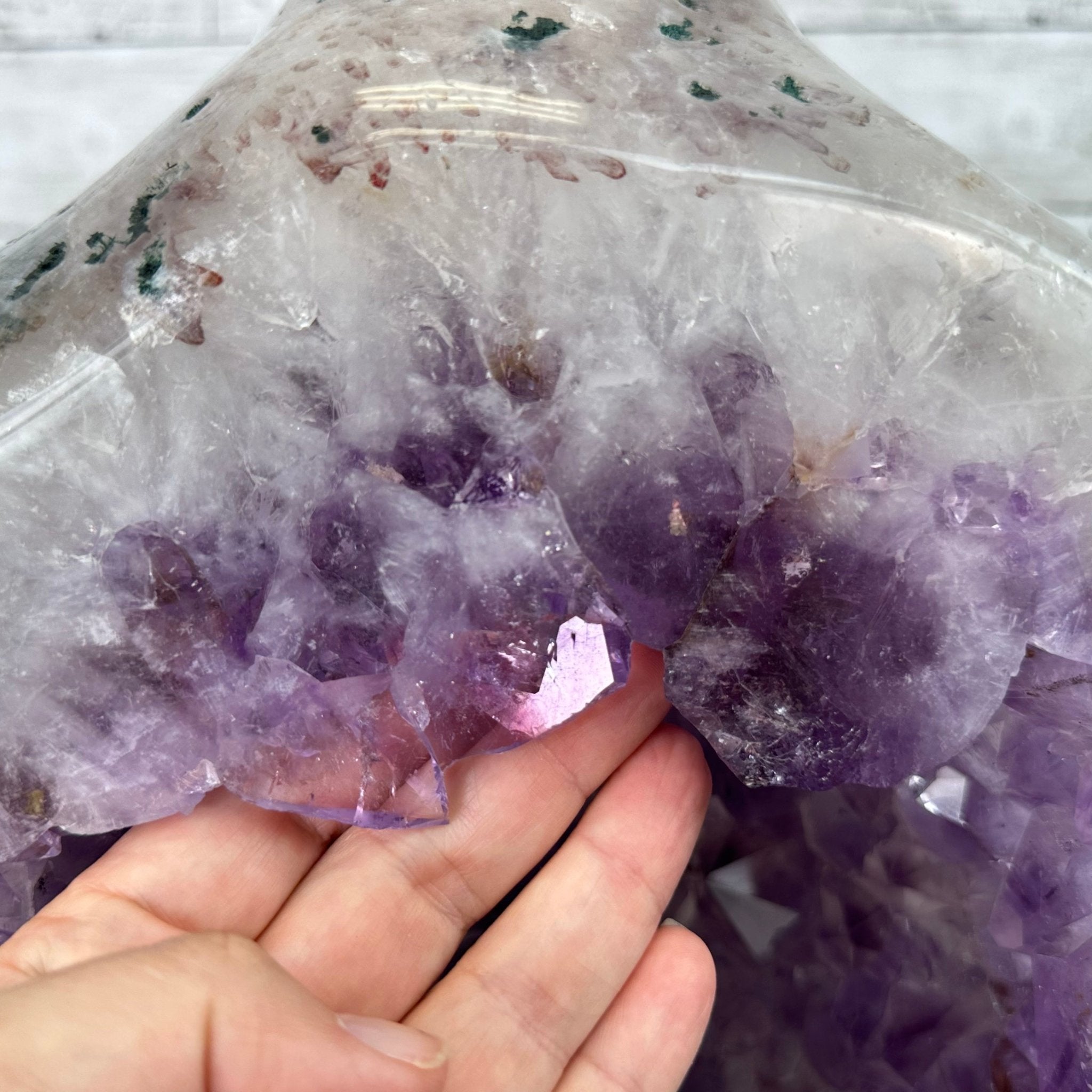 Extra Quality Polished Brazilian Amethyst Cathedral, 106.6 lbs & 23.75" tall Model #5602-0030 by Brazil Gems - Brazil GemsBrazil GemsExtra Quality Polished Brazilian Amethyst Cathedral, 106.6 lbs & 23.75" tall Model #5602-0030 by Brazil GemsPolished Cathedrals5602-0030