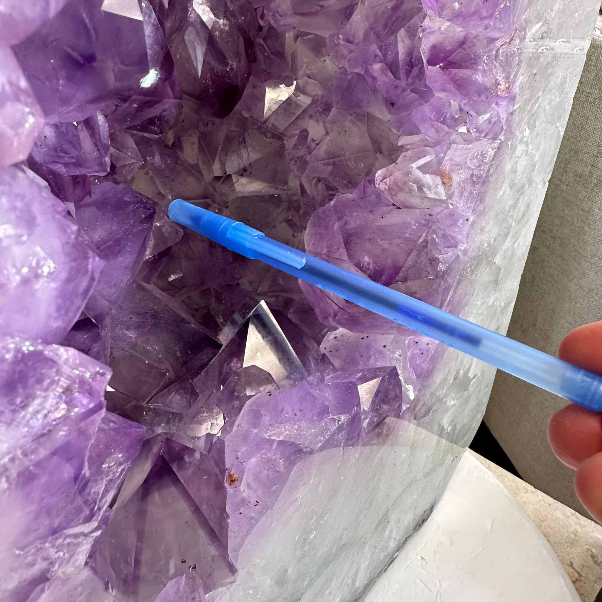 Extra Quality Polished Brazilian Amethyst Cathedral, 106.6 lbs & 23.75" tall Model #5602-0030 by Brazil Gems - Brazil GemsBrazil GemsExtra Quality Polished Brazilian Amethyst Cathedral, 106.6 lbs & 23.75" tall Model #5602-0030 by Brazil GemsPolished Cathedrals5602-0030