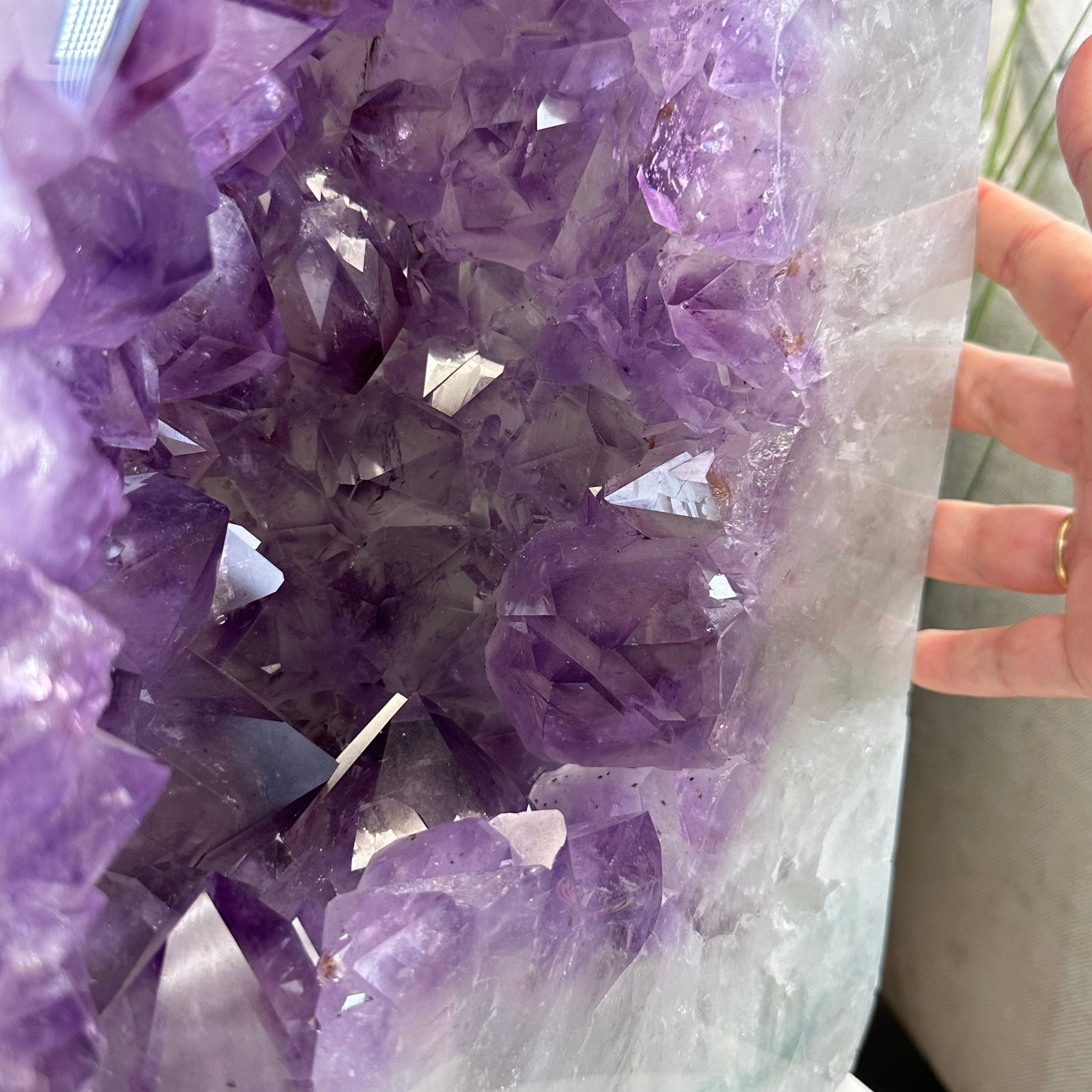 Extra Quality Polished Brazilian Amethyst Cathedral, 106.6 lbs & 23.75" tall Model #5602-0030 by Brazil Gems - Brazil GemsBrazil GemsExtra Quality Polished Brazilian Amethyst Cathedral, 106.6 lbs & 23.75" tall Model #5602-0030 by Brazil GemsPolished Cathedrals5602-0030