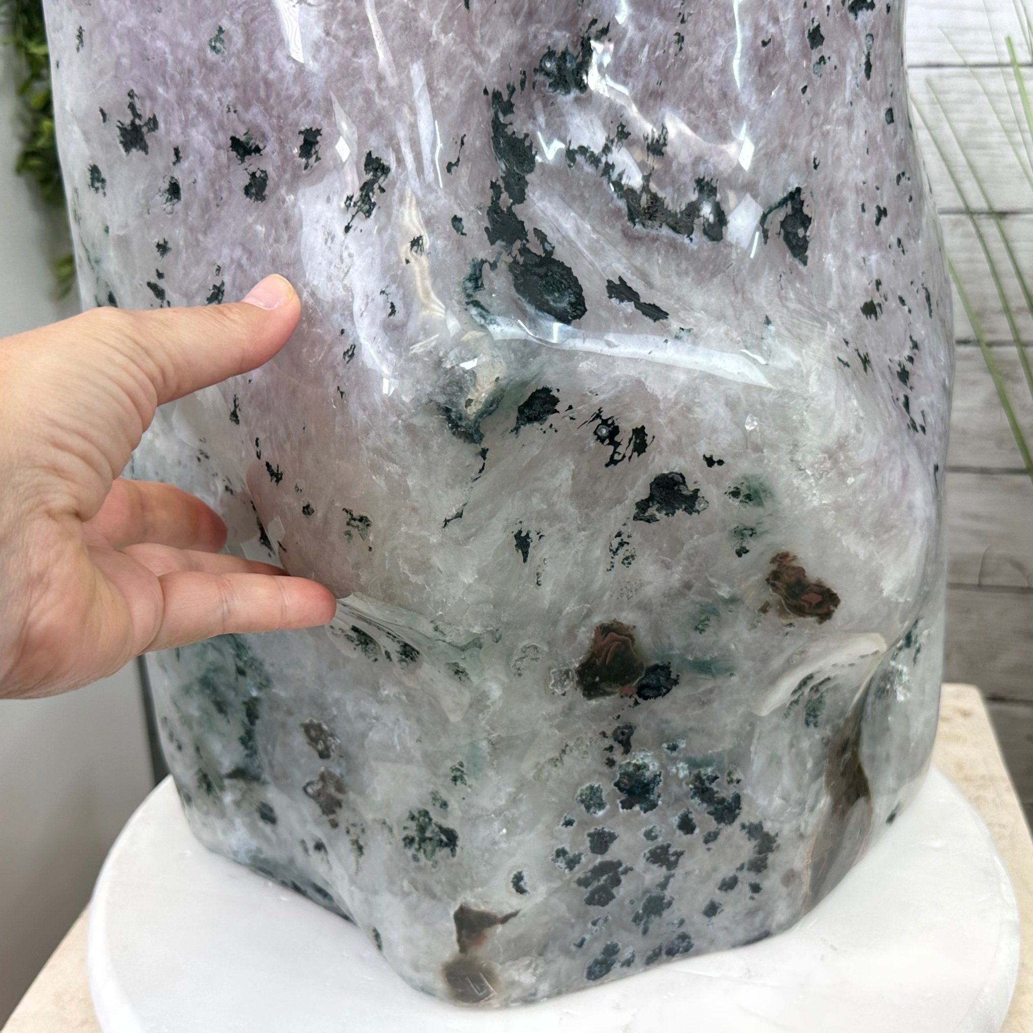 Extra Quality Polished Brazilian Amethyst Cathedral, 106.6 lbs & 23.75" tall Model #5602-0030 by Brazil Gems - Brazil GemsBrazil GemsExtra Quality Polished Brazilian Amethyst Cathedral, 106.6 lbs & 23.75" tall Model #5602-0030 by Brazil GemsPolished Cathedrals5602-0030