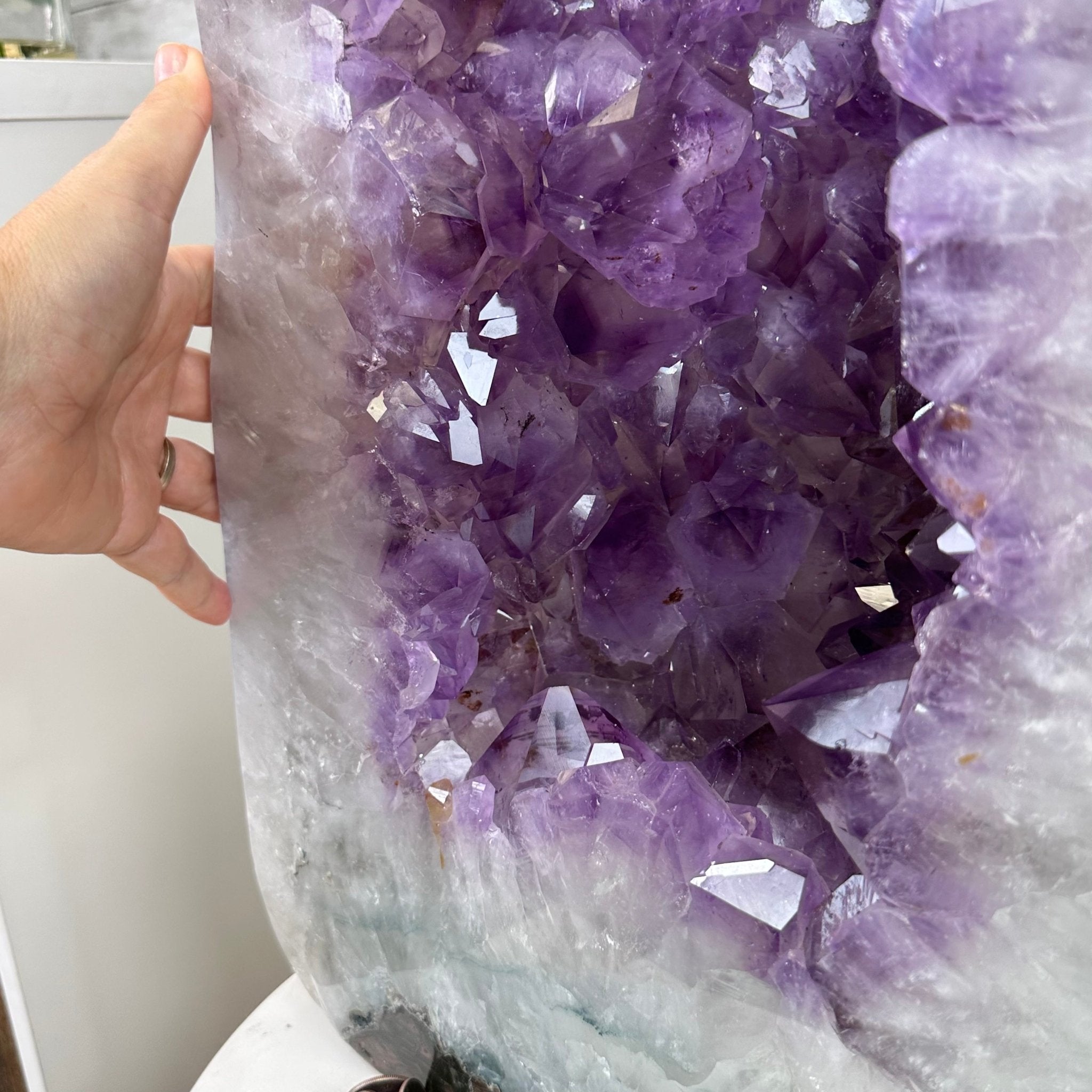 Extra Quality Polished Brazilian Amethyst Cathedral, 106.6 lbs & 23.75" tall Model #5602-0030 by Brazil Gems - Brazil GemsBrazil GemsExtra Quality Polished Brazilian Amethyst Cathedral, 106.6 lbs & 23.75" tall Model #5602-0030 by Brazil GemsPolished Cathedrals5602-0030