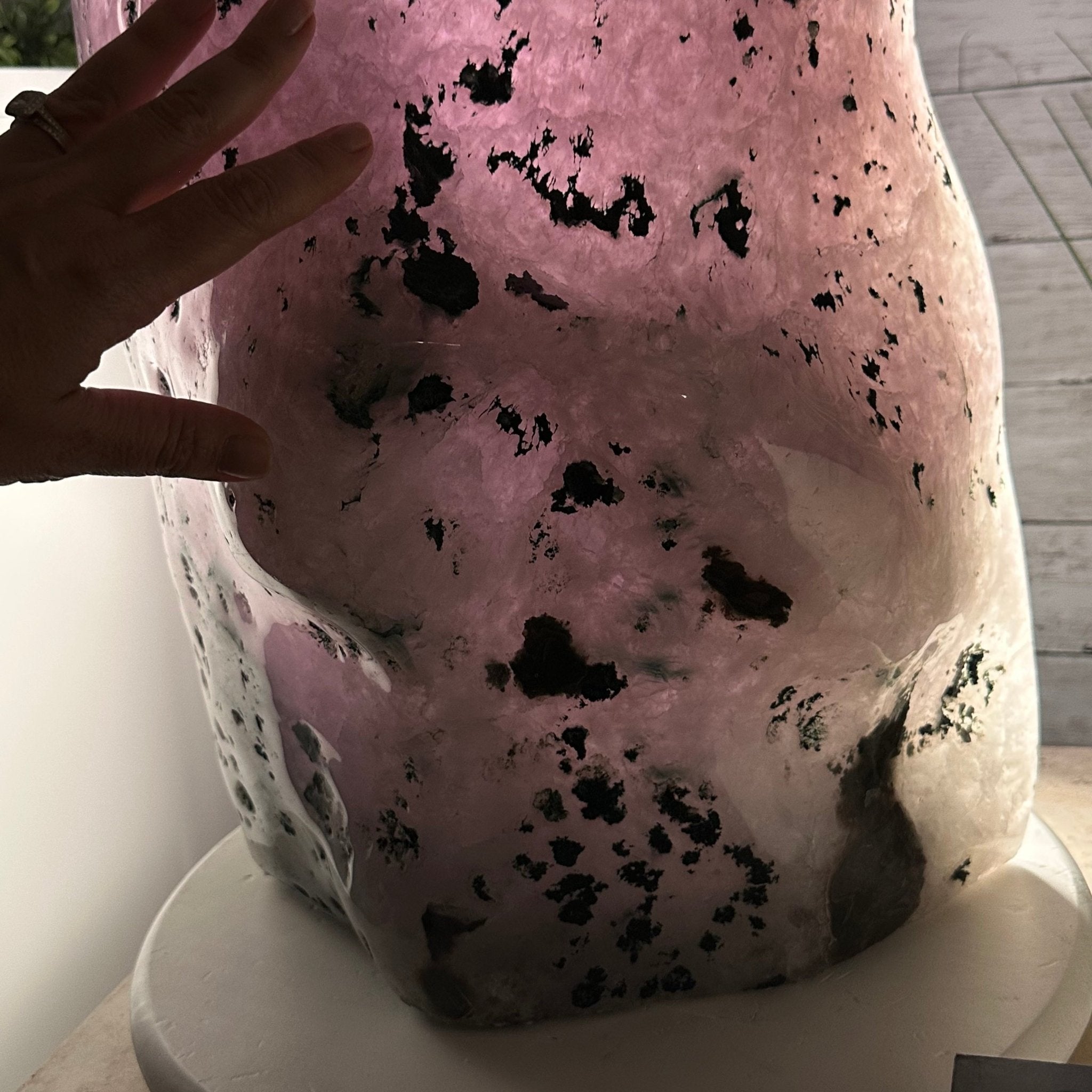 Extra Quality Polished Brazilian Amethyst Cathedral, 106.6 lbs & 23.75" tall Model #5602-0030 by Brazil Gems - Brazil GemsBrazil GemsExtra Quality Polished Brazilian Amethyst Cathedral, 106.6 lbs & 23.75" tall Model #5602-0030 by Brazil GemsPolished Cathedrals5602-0030