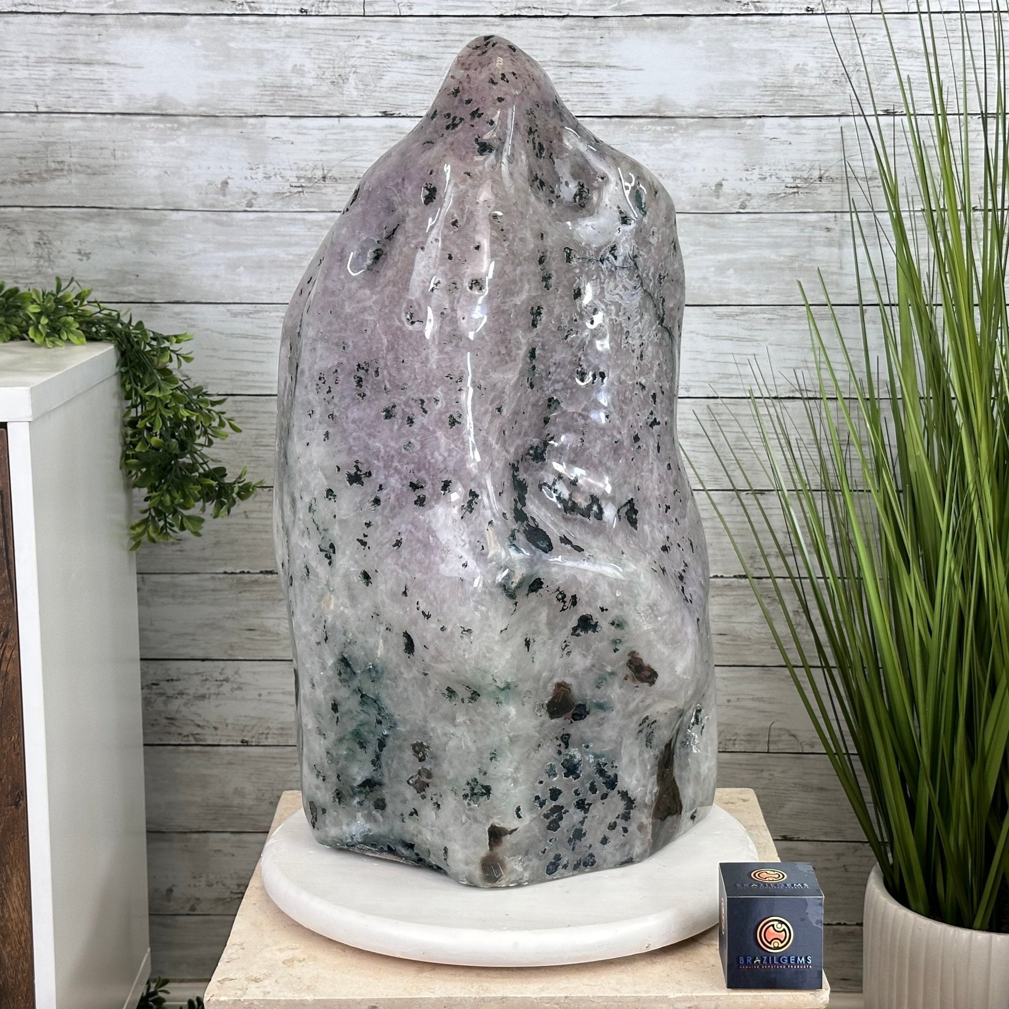 Extra Quality Polished Brazilian Amethyst Cathedral, 106.6 lbs & 23.75" tall Model #5602-0030 by Brazil Gems - Brazil GemsBrazil GemsExtra Quality Polished Brazilian Amethyst Cathedral, 106.6 lbs & 23.75" tall Model #5602-0030 by Brazil GemsPolished Cathedrals5602-0030