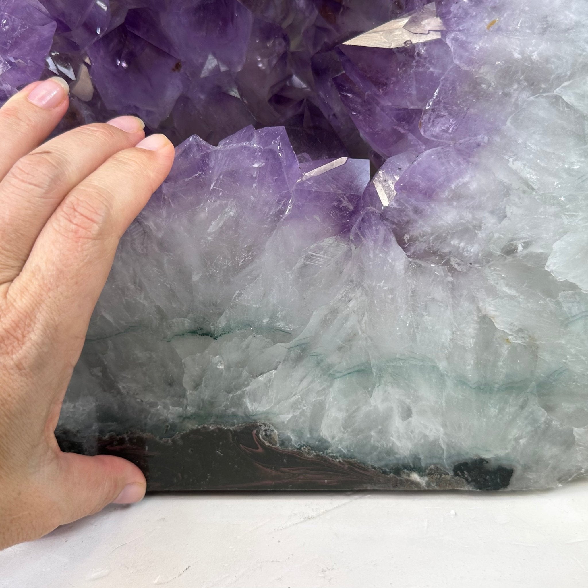 Extra Quality Polished Brazilian Amethyst Cathedral, 106.6 lbs & 23.75" tall Model #5602-0030 by Brazil Gems - Brazil GemsBrazil GemsExtra Quality Polished Brazilian Amethyst Cathedral, 106.6 lbs & 23.75" tall Model #5602-0030 by Brazil GemsPolished Cathedrals5602-0030