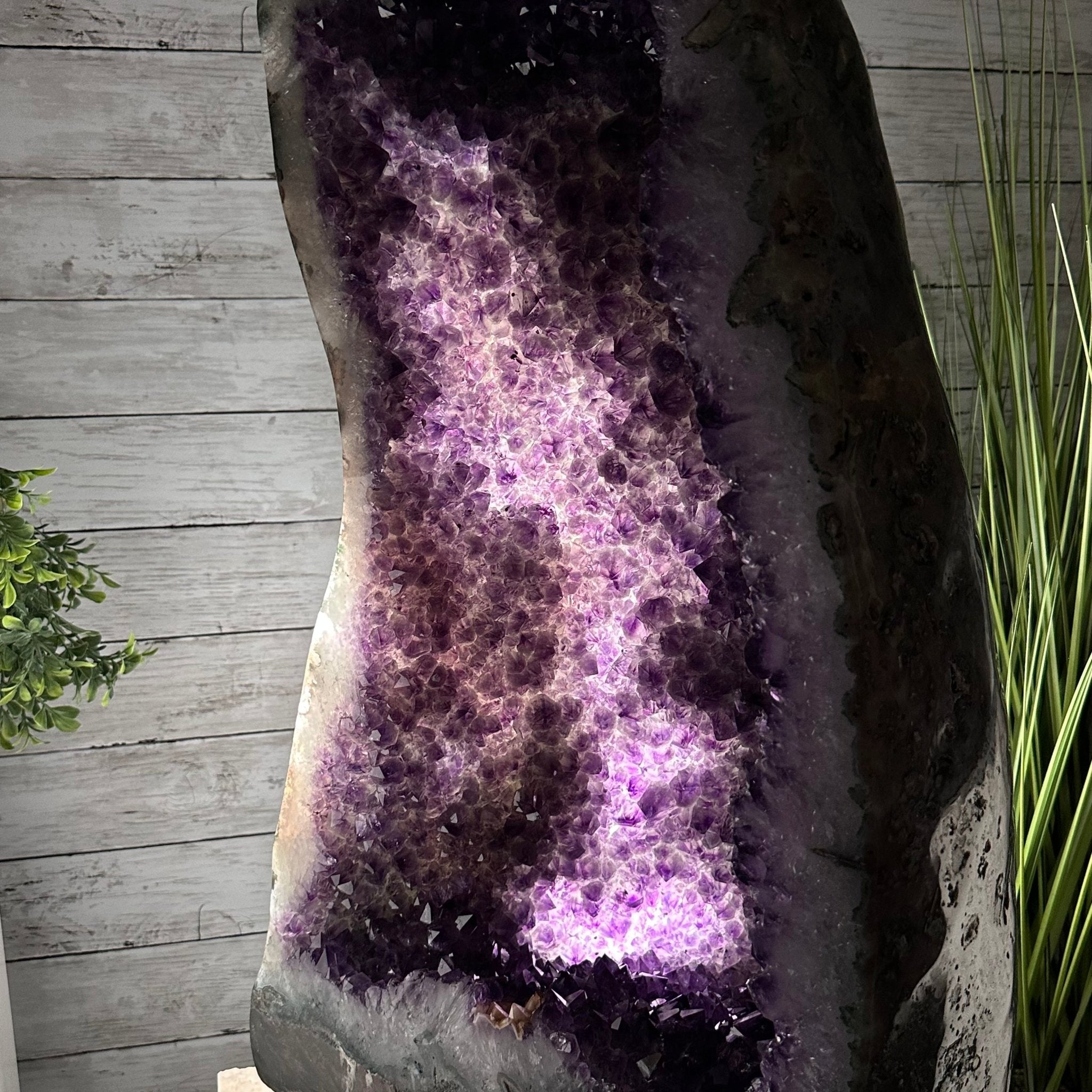 Extra Quality Polished Brazilian Amethyst Cathedral, 110.5 lbs & 26.5" tall Model #5602-0063 by Brazil Gems - Brazil GemsBrazil GemsExtra Quality Polished Brazilian Amethyst Cathedral, 110.5 lbs & 26.5" tall Model #5602-0063 by Brazil GemsPolished Cathedrals5602-0063