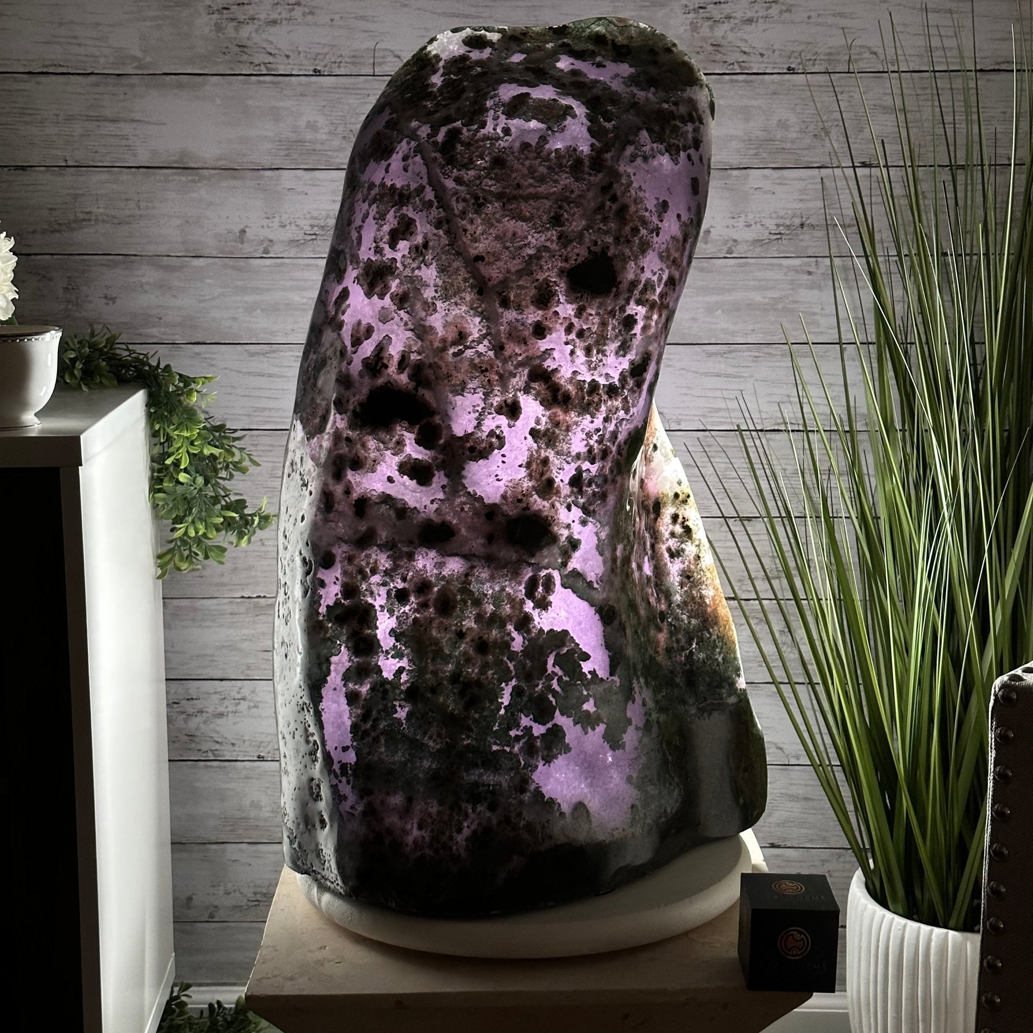 Extra Quality Polished Brazilian Amethyst Cathedral, 110.5 lbs & 26.5" tall Model #5602-0063 by Brazil Gems - Brazil GemsBrazil GemsExtra Quality Polished Brazilian Amethyst Cathedral, 110.5 lbs & 26.5" tall Model #5602-0063 by Brazil GemsPolished Cathedrals5602-0063