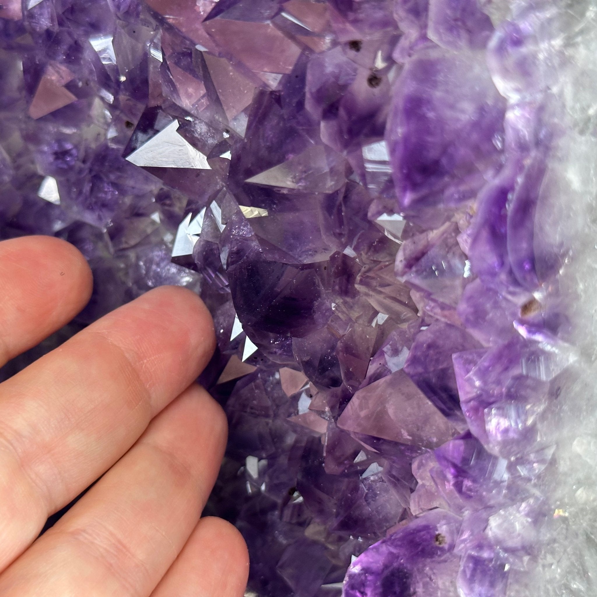 Extra Quality Polished Brazilian Amethyst Cathedral, 110.5 lbs & 26.5" tall Model #5602-0063 by Brazil Gems - Brazil GemsBrazil GemsExtra Quality Polished Brazilian Amethyst Cathedral, 110.5 lbs & 26.5" tall Model #5602-0063 by Brazil GemsPolished Cathedrals5602-0063