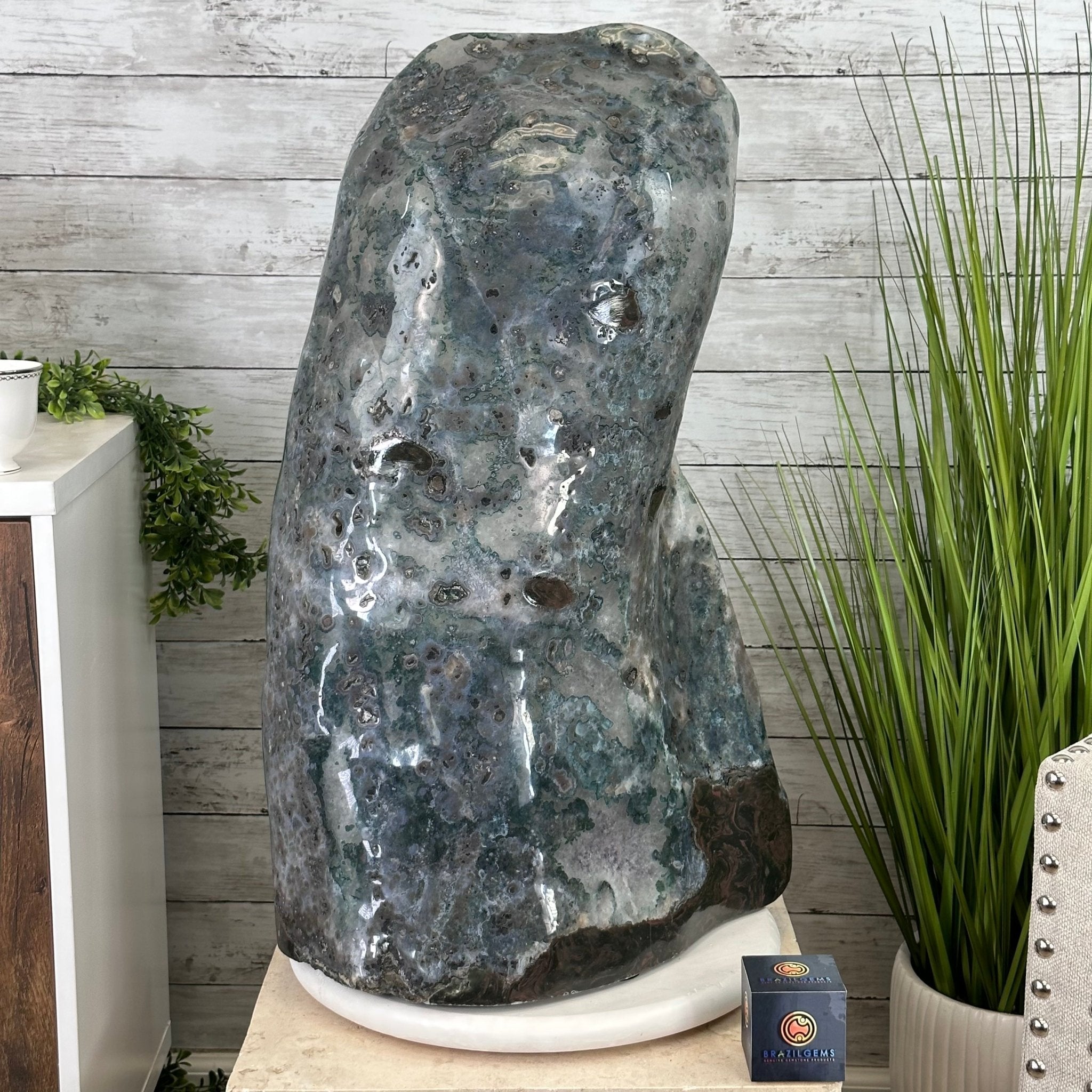 Extra Quality Polished Brazilian Amethyst Cathedral, 110.5 lbs & 26.5" tall Model #5602-0063 by Brazil Gems - Brazil GemsBrazil GemsExtra Quality Polished Brazilian Amethyst Cathedral, 110.5 lbs & 26.5" tall Model #5602-0063 by Brazil GemsPolished Cathedrals5602-0063