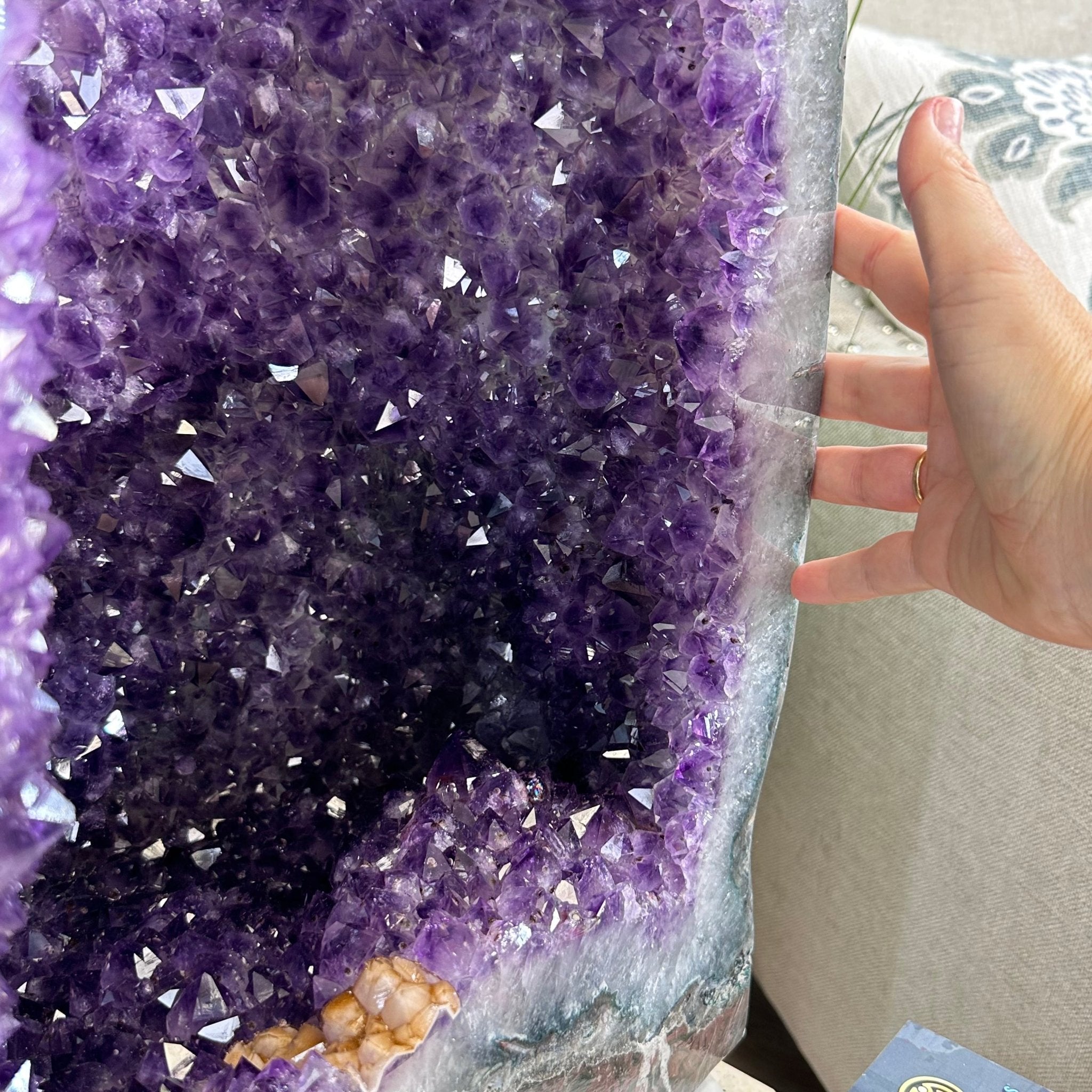 Extra Quality Polished Brazilian Amethyst Cathedral, 110.5 lbs & 26.5" tall Model #5602-0063 by Brazil Gems - Brazil GemsBrazil GemsExtra Quality Polished Brazilian Amethyst Cathedral, 110.5 lbs & 26.5" tall Model #5602-0063 by Brazil GemsPolished Cathedrals5602-0063