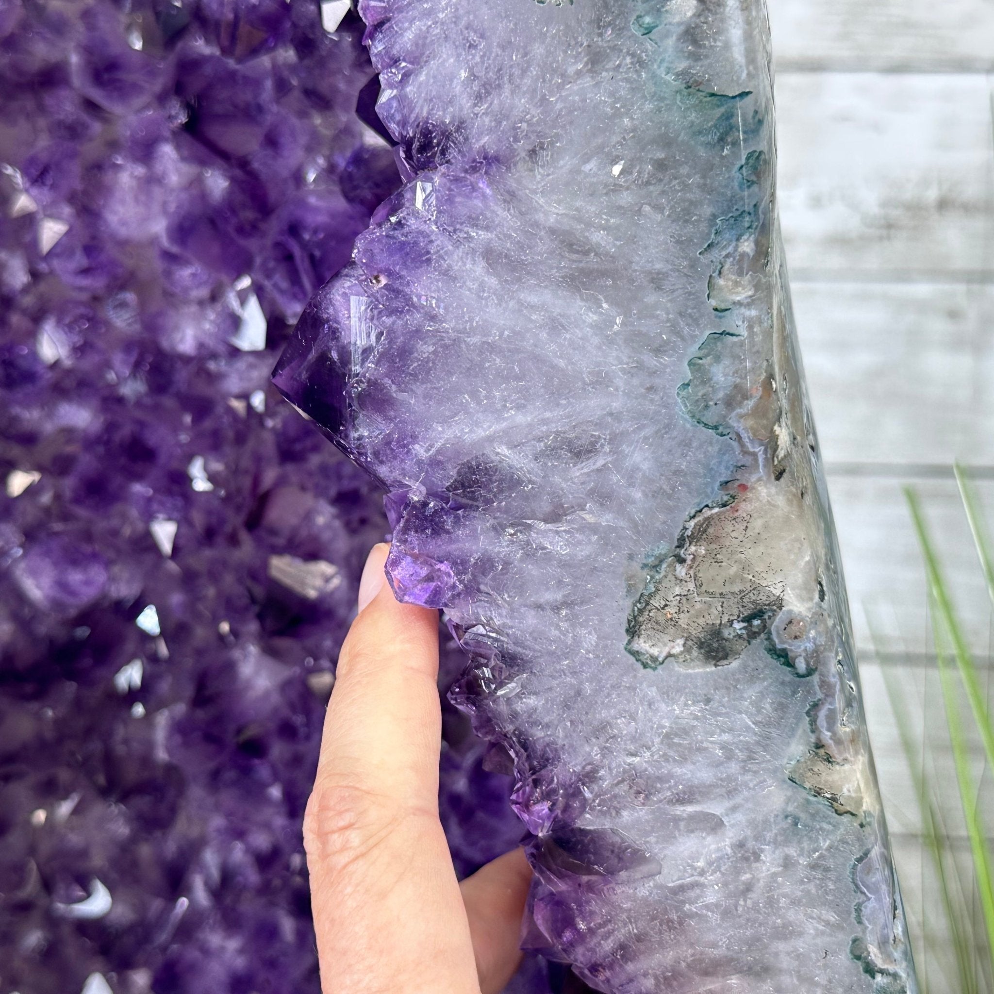 Extra Quality Polished Brazilian Amethyst Cathedral, 110.5 lbs & 26.5" tall Model #5602-0063 by Brazil Gems - Brazil GemsBrazil GemsExtra Quality Polished Brazilian Amethyst Cathedral, 110.5 lbs & 26.5" tall Model #5602-0063 by Brazil GemsPolished Cathedrals5602-0063