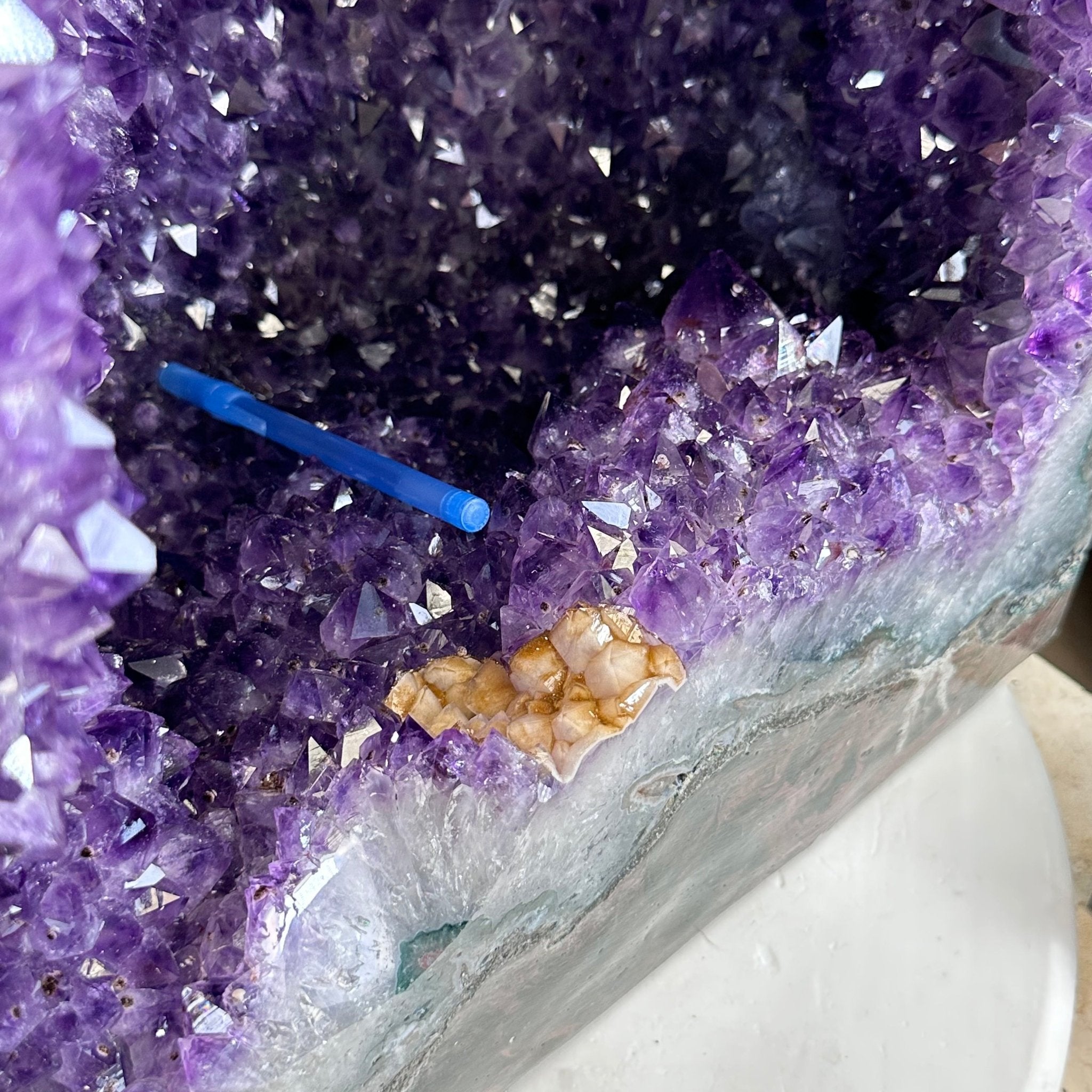 Extra Quality Polished Brazilian Amethyst Cathedral, 110.5 lbs & 26.5" tall Model #5602-0063 by Brazil Gems - Brazil GemsBrazil GemsExtra Quality Polished Brazilian Amethyst Cathedral, 110.5 lbs & 26.5" tall Model #5602-0063 by Brazil GemsPolished Cathedrals5602-0063