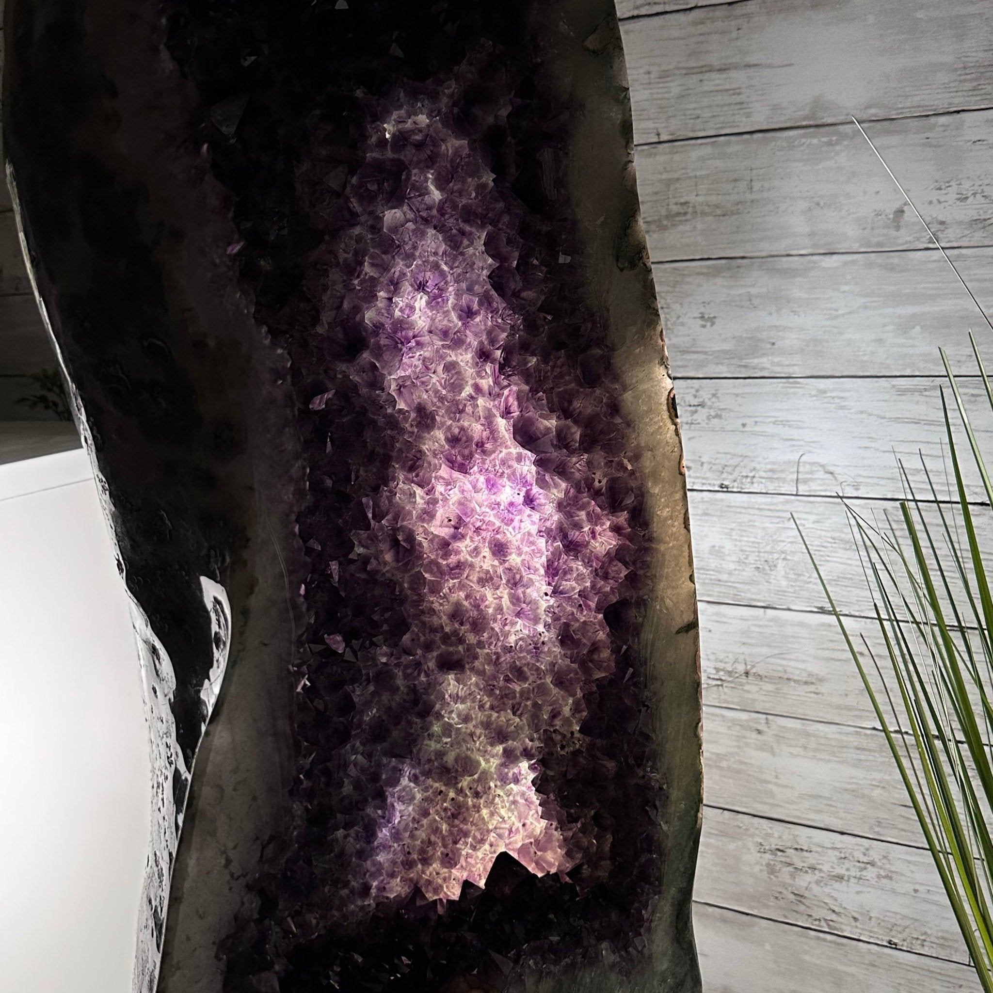 Extra Quality Polished Brazilian Amethyst Cathedral, 110.5 lbs & 26.5" tall Model #5602-0063 by Brazil Gems - Brazil GemsBrazil GemsExtra Quality Polished Brazilian Amethyst Cathedral, 110.5 lbs & 26.5" tall Model #5602-0063 by Brazil GemsPolished Cathedrals5602-0063