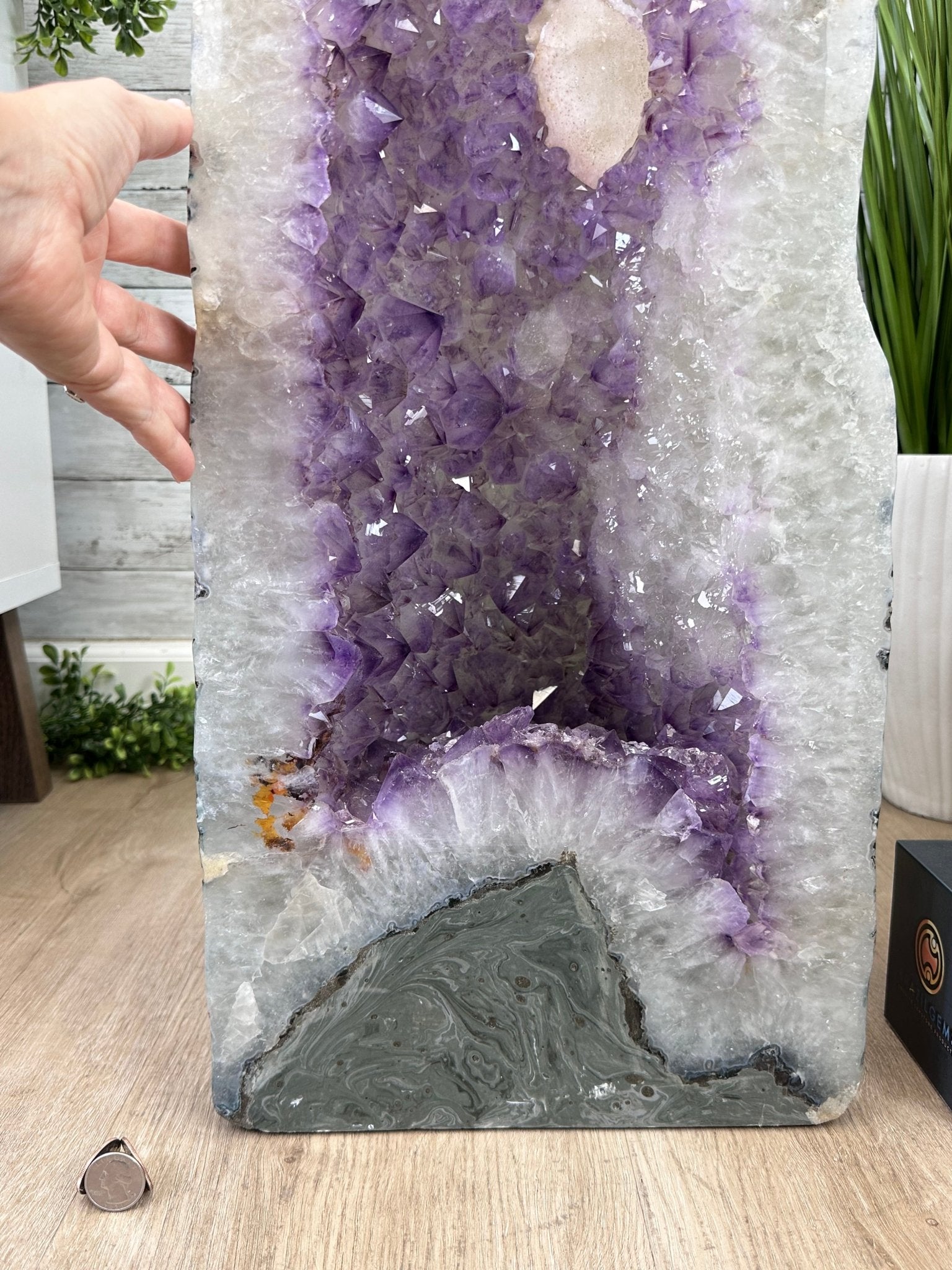 Extra Quality Polished Brazilian Amethyst Cathedral, 119.5 lbs & 34.75" tall Model #5602-0200 by Brazil Gems - Brazil GemsBrazil GemsExtra Quality Polished Brazilian Amethyst Cathedral, 119.5 lbs & 34.75" tall Model #5602-0200 by Brazil GemsPolished Cathedrals5602-0200