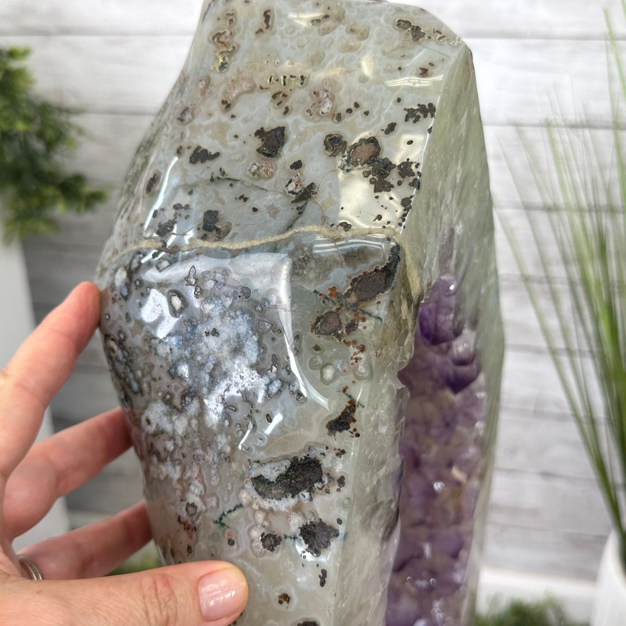 Extra Quality Polished Brazilian Amethyst Cathedral, 119.5 lbs & 34.75" tall Model #5602-0200 by Brazil Gems - Brazil GemsBrazil GemsExtra Quality Polished Brazilian Amethyst Cathedral, 119.5 lbs & 34.75" tall Model #5602-0200 by Brazil GemsPolished Cathedrals5602-0200