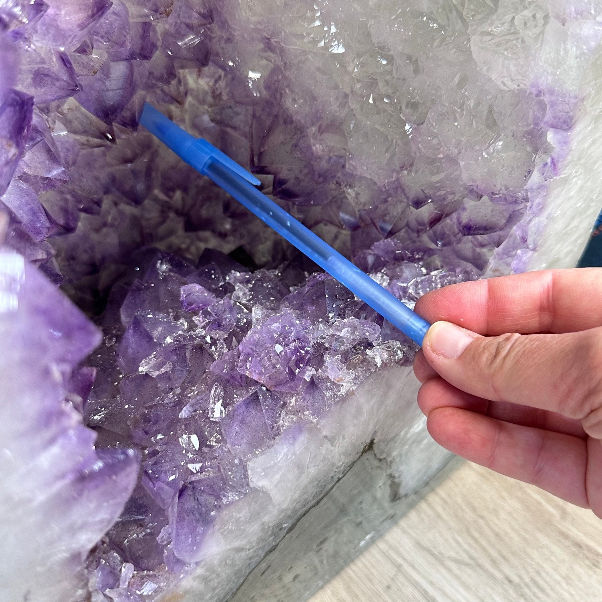 Extra Quality Polished Brazilian Amethyst Cathedral, 119.5 lbs & 34.75" tall Model #5602-0200 by Brazil Gems - Brazil GemsBrazil GemsExtra Quality Polished Brazilian Amethyst Cathedral, 119.5 lbs & 34.75" tall Model #5602-0200 by Brazil GemsPolished Cathedrals5602-0200