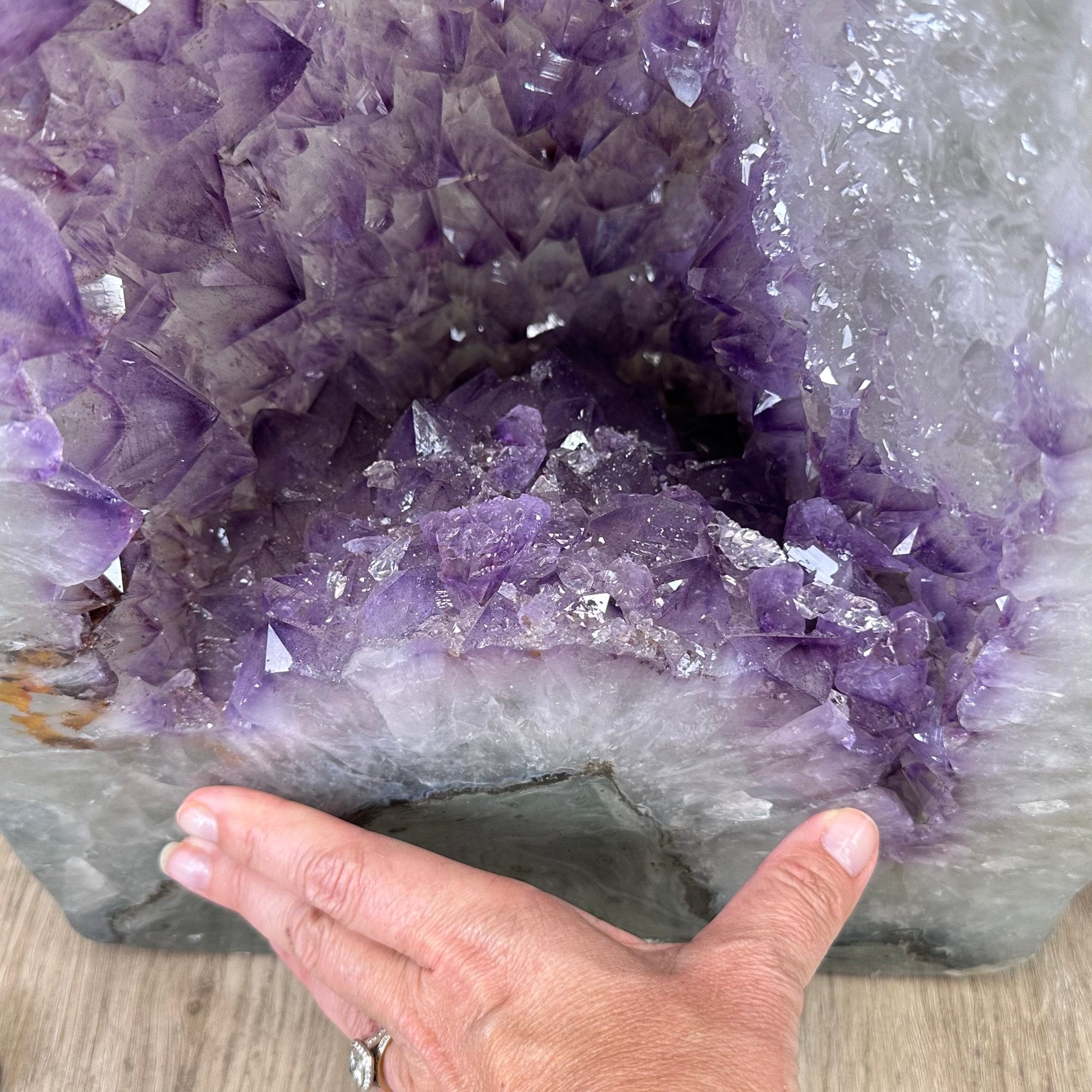 Extra Quality Polished Brazilian Amethyst Cathedral, 119.5 lbs & 34.75" tall Model #5602-0200 by Brazil Gems - Brazil GemsBrazil GemsExtra Quality Polished Brazilian Amethyst Cathedral, 119.5 lbs & 34.75" tall Model #5602-0200 by Brazil GemsPolished Cathedrals5602-0200