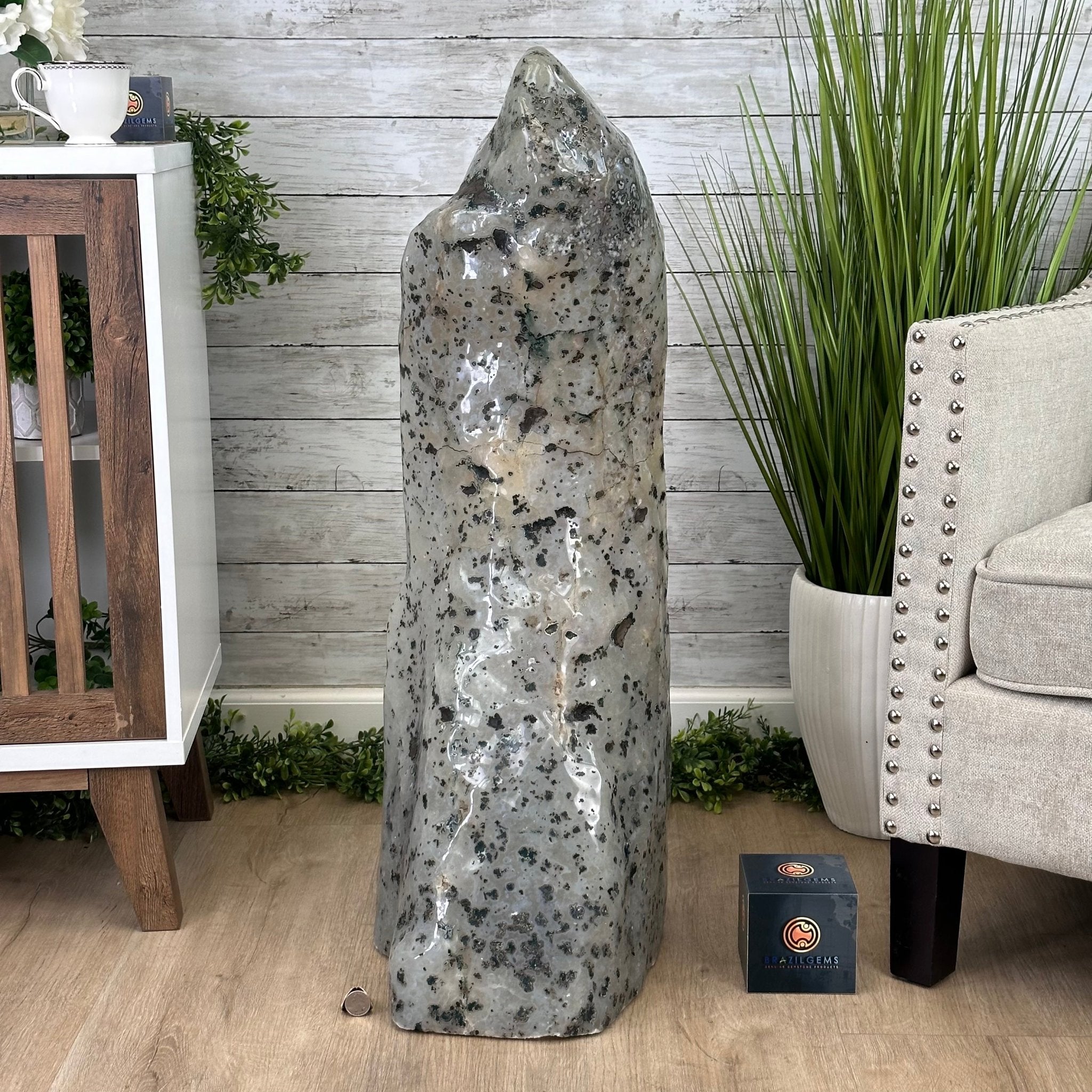 Extra Quality Polished Brazilian Amethyst Cathedral, 119.5 lbs & 34.75" tall Model #5602-0200 by Brazil Gems - Brazil GemsBrazil GemsExtra Quality Polished Brazilian Amethyst Cathedral, 119.5 lbs & 34.75" tall Model #5602-0200 by Brazil GemsPolished Cathedrals5602-0200