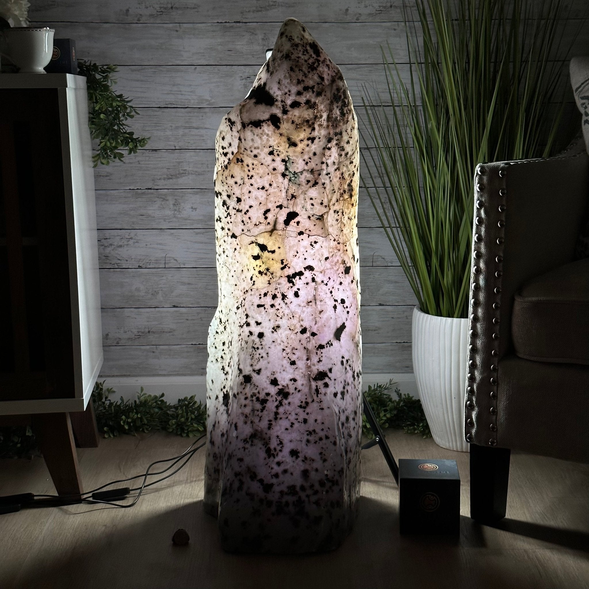 Extra Quality Polished Brazilian Amethyst Cathedral, 119.5 lbs & 34.75" tall Model #5602-0200 by Brazil Gems - Brazil GemsBrazil GemsExtra Quality Polished Brazilian Amethyst Cathedral, 119.5 lbs & 34.75" tall Model #5602-0200 by Brazil GemsPolished Cathedrals5602-0200