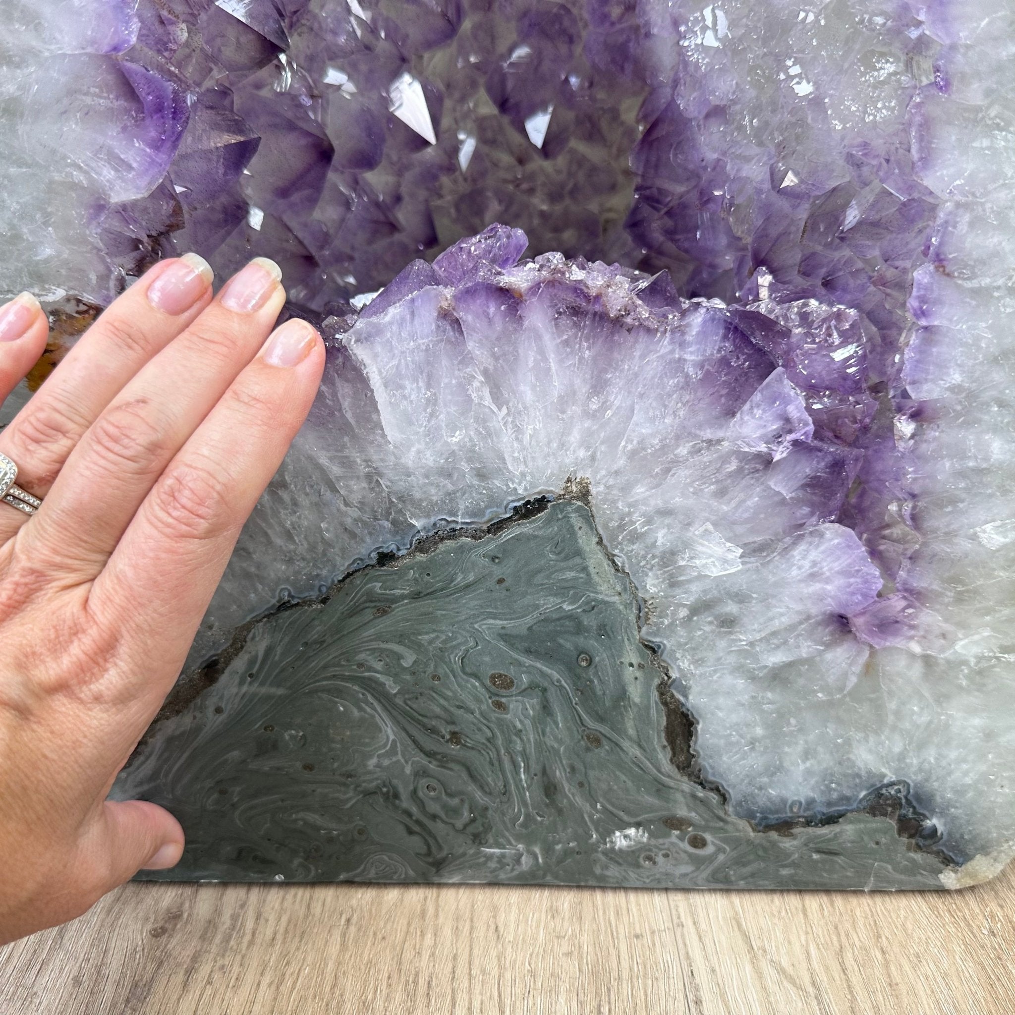 Extra Quality Polished Brazilian Amethyst Cathedral, 119.5 lbs & 34.75" tall Model #5602-0200 by Brazil Gems - Brazil GemsBrazil GemsExtra Quality Polished Brazilian Amethyst Cathedral, 119.5 lbs & 34.75" tall Model #5602-0200 by Brazil GemsPolished Cathedrals5602-0200