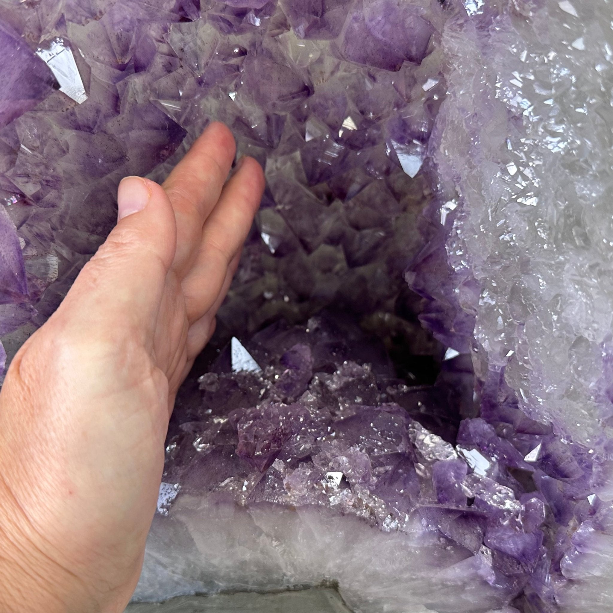 Extra Quality Polished Brazilian Amethyst Cathedral, 119.5 lbs & 34.75" tall Model #5602-0200 by Brazil Gems - Brazil GemsBrazil GemsExtra Quality Polished Brazilian Amethyst Cathedral, 119.5 lbs & 34.75" tall Model #5602-0200 by Brazil GemsPolished Cathedrals5602-0200