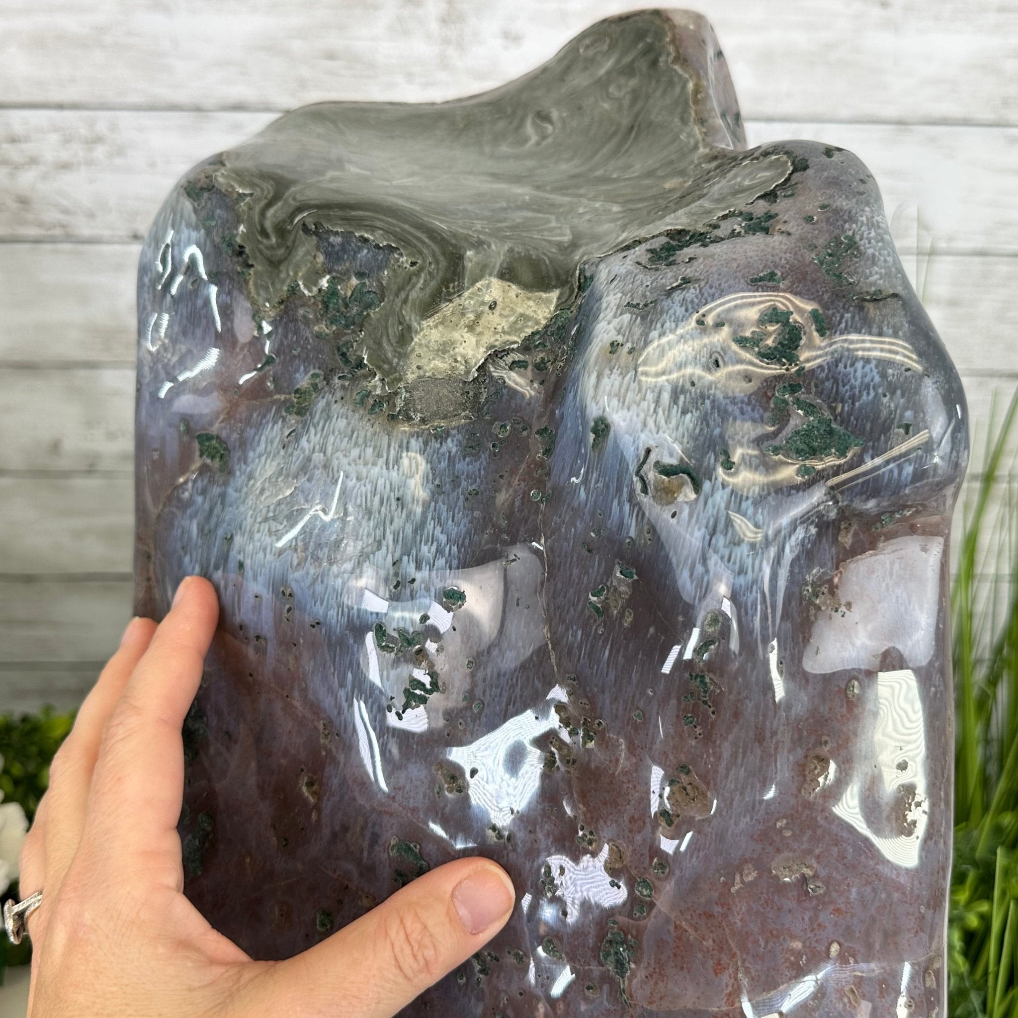 Extra Quality Polished Brazilian Amethyst Cathedral, 134.5 lbs & 18.5" tall Model #5602-0167 by Brazil Gems - Brazil GemsBrazil GemsExtra Quality Polished Brazilian Amethyst Cathedral, 134.5 lbs & 18.5" tall Model #5602-0167 by Brazil GemsPolished Cathedrals5602-0167