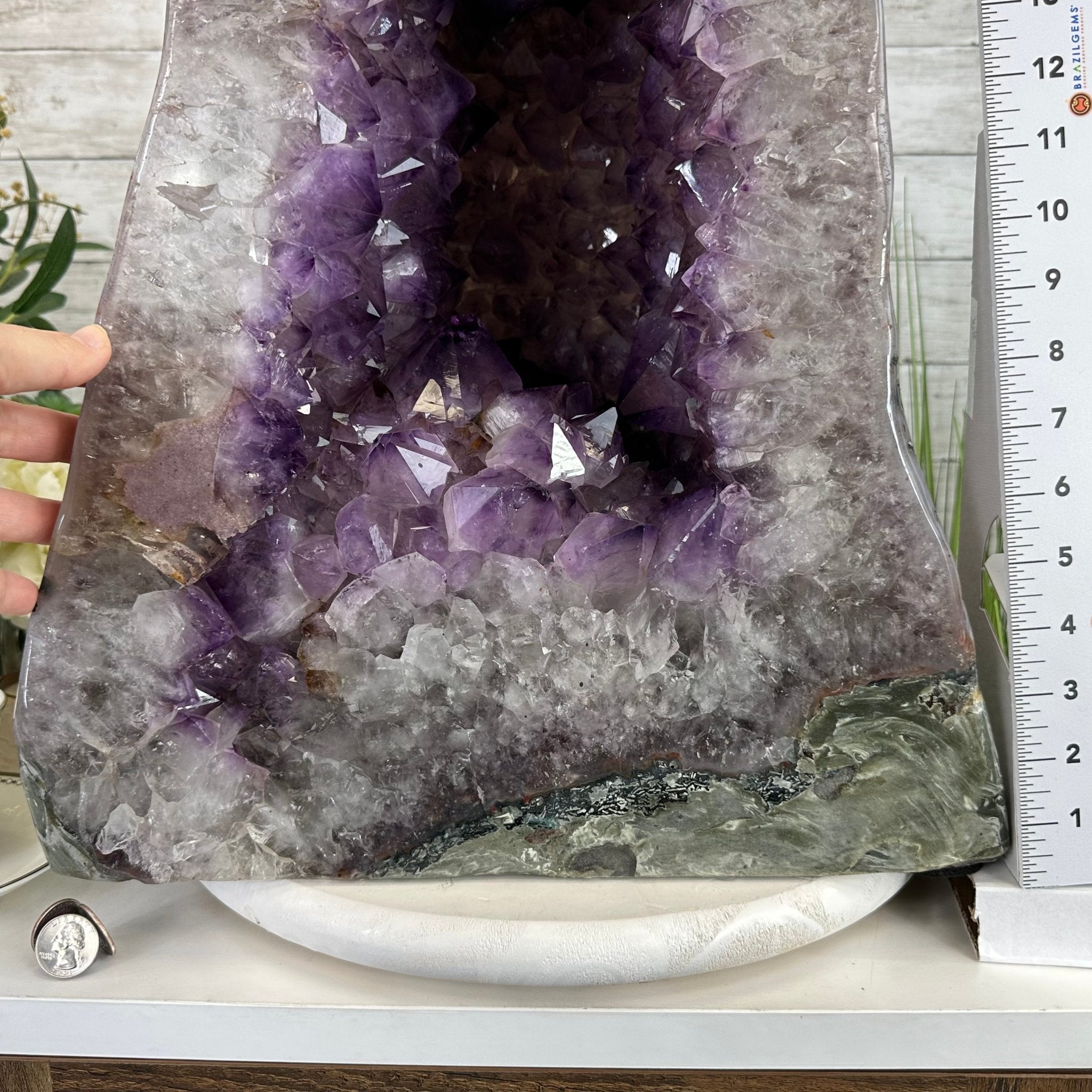 Extra Quality Polished Brazilian Amethyst Cathedral, 134.5 lbs & 18.5" tall Model #5602-0167 by Brazil Gems - Brazil GemsBrazil GemsExtra Quality Polished Brazilian Amethyst Cathedral, 134.5 lbs & 18.5" tall Model #5602-0167 by Brazil GemsPolished Cathedrals5602-0167