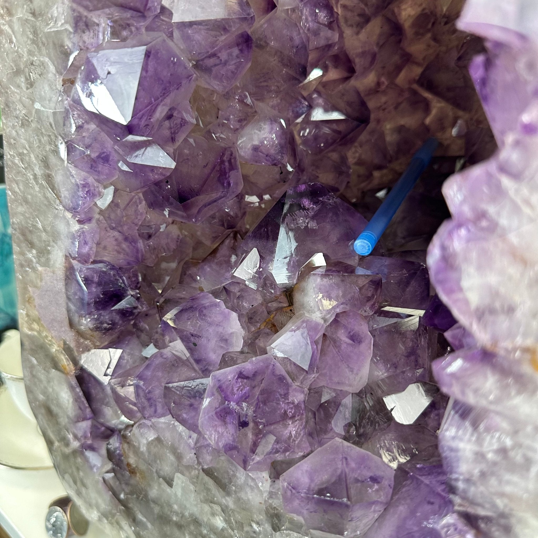 Extra Quality Polished Brazilian Amethyst Cathedral, 134.5 lbs & 18.5" tall Model #5602-0167 by Brazil Gems - Brazil GemsBrazil GemsExtra Quality Polished Brazilian Amethyst Cathedral, 134.5 lbs & 18.5" tall Model #5602-0167 by Brazil GemsPolished Cathedrals5602-0167