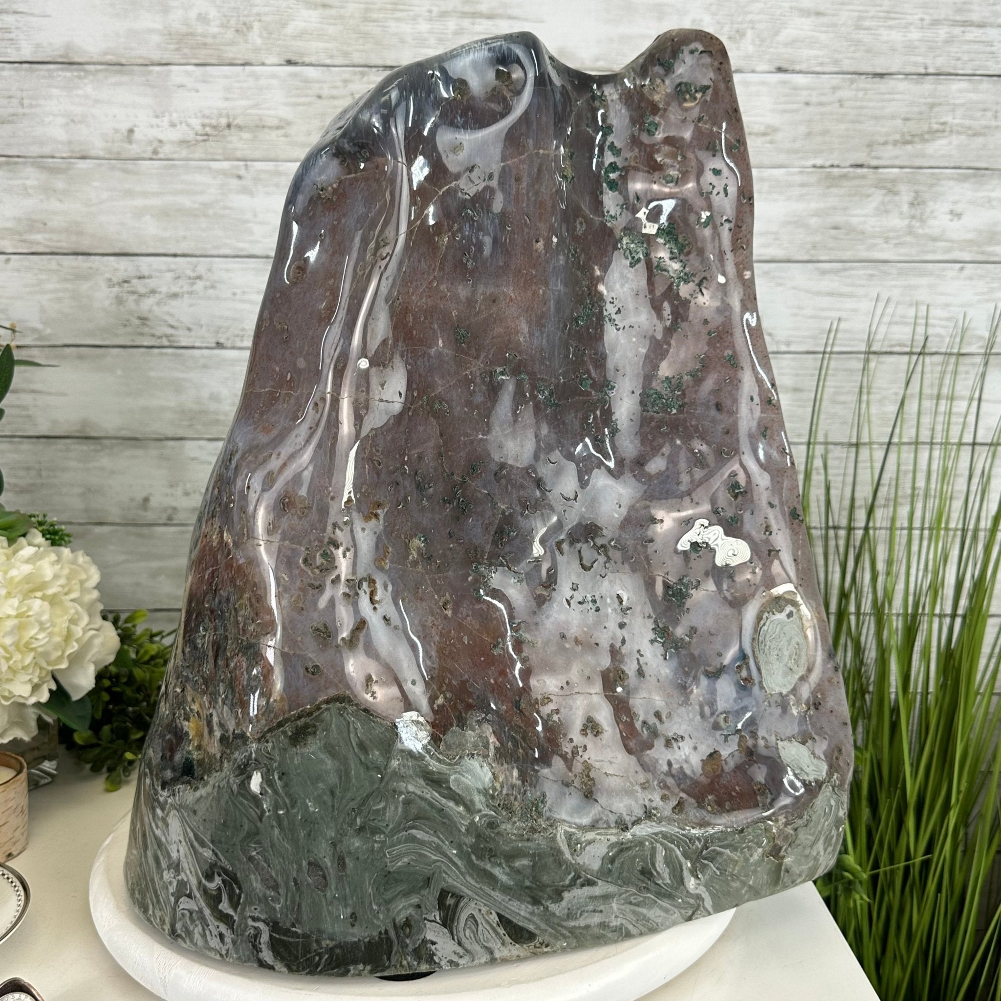 Extra Quality Polished Brazilian Amethyst Cathedral, 134.5 lbs & 18.5" tall Model #5602-0167 by Brazil Gems - Brazil GemsBrazil GemsExtra Quality Polished Brazilian Amethyst Cathedral, 134.5 lbs & 18.5" tall Model #5602-0167 by Brazil GemsPolished Cathedrals5602-0167