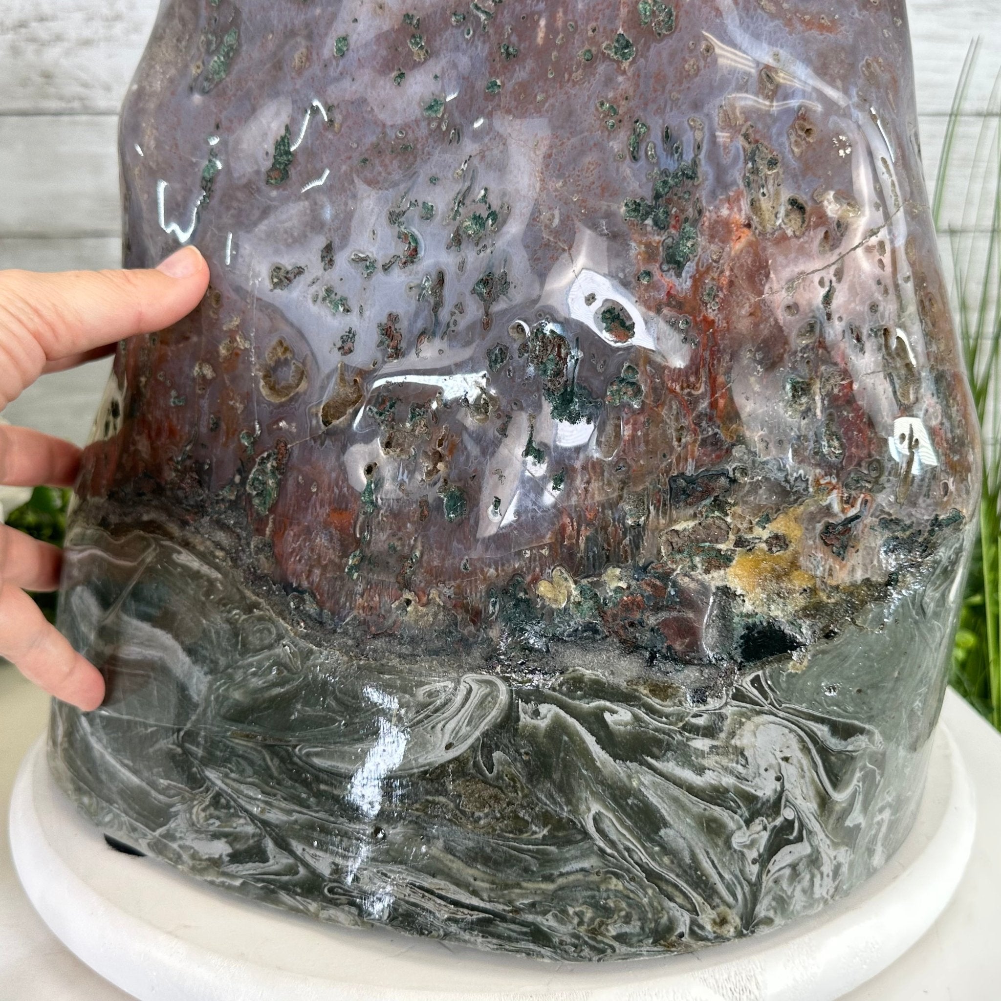 Extra Quality Polished Brazilian Amethyst Cathedral, 134.5 lbs & 18.5" tall Model #5602-0167 by Brazil Gems - Brazil GemsBrazil GemsExtra Quality Polished Brazilian Amethyst Cathedral, 134.5 lbs & 18.5" tall Model #5602-0167 by Brazil GemsPolished Cathedrals5602-0167