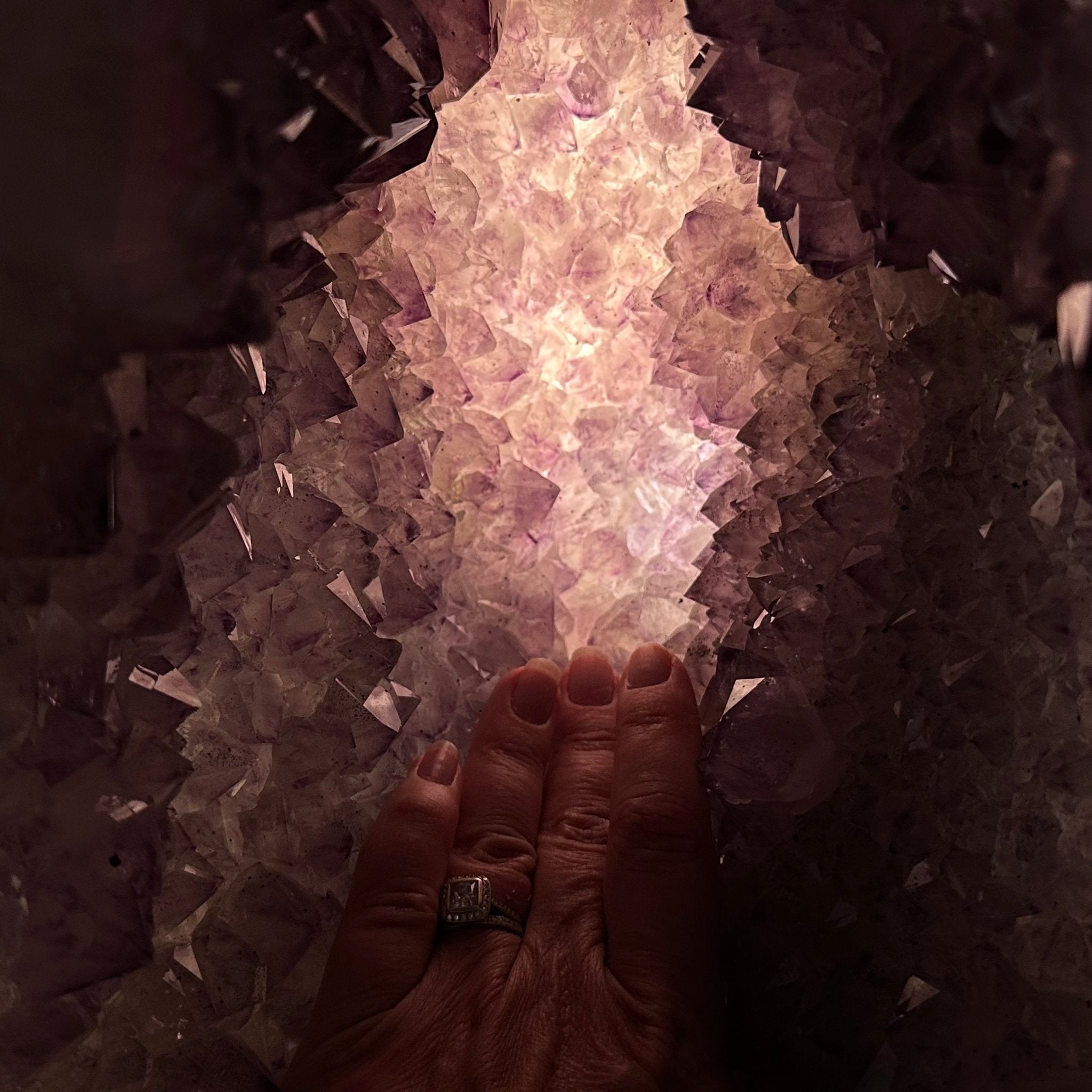 Extra Quality Polished Brazilian Amethyst Cathedral, 150.6 lbs & 35.25" tall Model #5602-0184 by Brazil Gems - Brazil GemsBrazil GemsExtra Quality Polished Brazilian Amethyst Cathedral, 150.6 lbs & 35.25" tall Model #5602-0184 by Brazil GemsPolished Cathedrals5602-0184