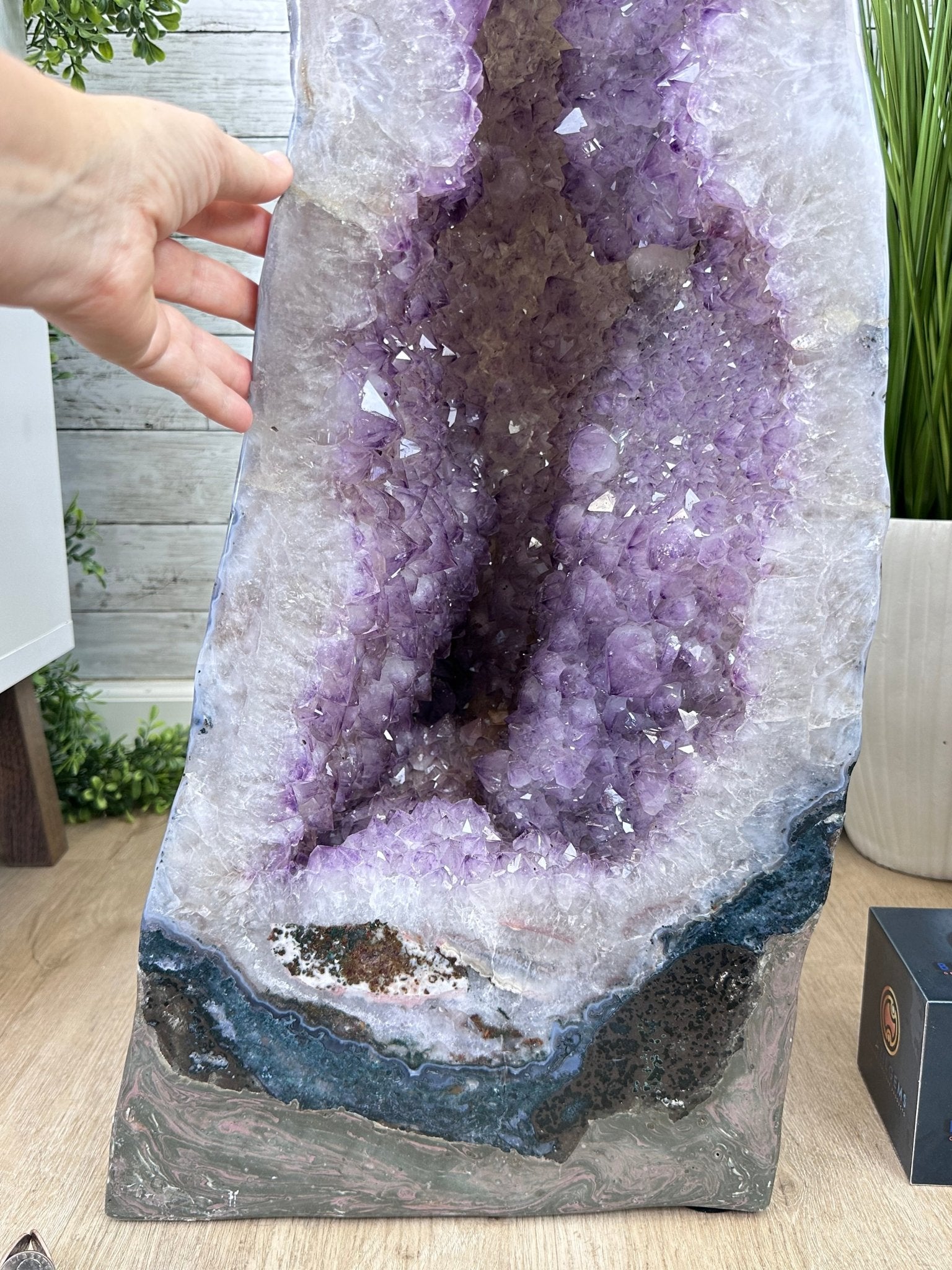 Extra Quality Polished Brazilian Amethyst Cathedral, 150.6 lbs & 35.25" tall Model #5602-0184 by Brazil Gems - Brazil GemsBrazil GemsExtra Quality Polished Brazilian Amethyst Cathedral, 150.6 lbs & 35.25" tall Model #5602-0184 by Brazil GemsPolished Cathedrals5602-0184
