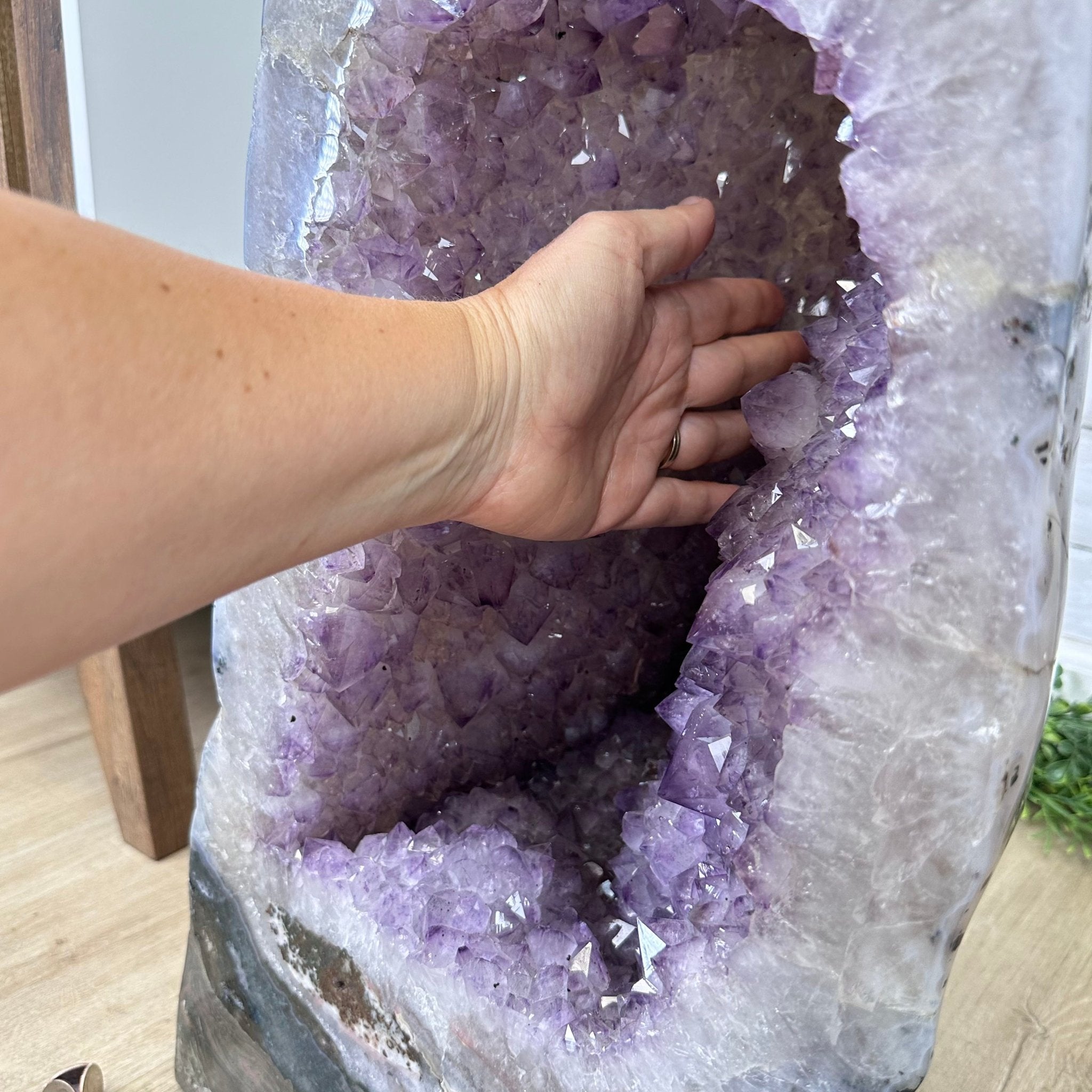 Extra Quality Polished Brazilian Amethyst Cathedral, 150.6 lbs & 35.25" tall Model #5602-0184 by Brazil Gems - Brazil GemsBrazil GemsExtra Quality Polished Brazilian Amethyst Cathedral, 150.6 lbs & 35.25" tall Model #5602-0184 by Brazil GemsPolished Cathedrals5602-0184