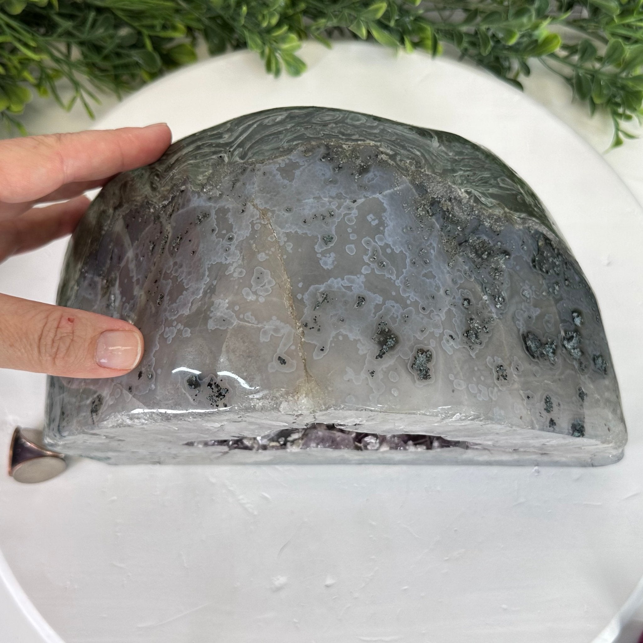 Extra Quality Polished Brazilian Amethyst Cathedral, 16.9 lbs & 6.6" tall Model #5602-0172 by Brazil Gems - Brazil GemsBrazil GemsExtra Quality Polished Brazilian Amethyst Cathedral, 16.9 lbs & 6.6" tall Model #5602-0172 by Brazil GemsPolished Cathedrals5602-0172