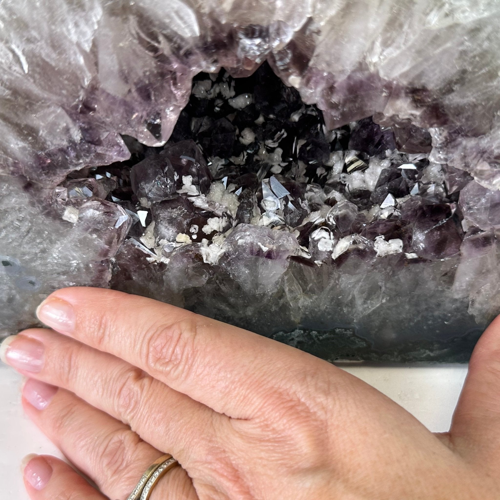 Extra Quality Polished Brazilian Amethyst Cathedral, 16.9 lbs & 6.6" tall Model #5602-0172 by Brazil Gems - Brazil GemsBrazil GemsExtra Quality Polished Brazilian Amethyst Cathedral, 16.9 lbs & 6.6" tall Model #5602-0172 by Brazil GemsPolished Cathedrals5602-0172